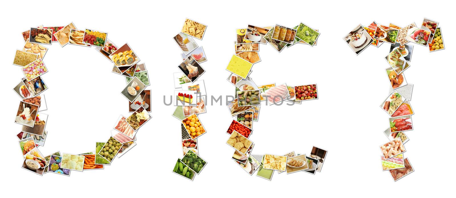 Healthy Diet Collage of Fruits and Weight Loss