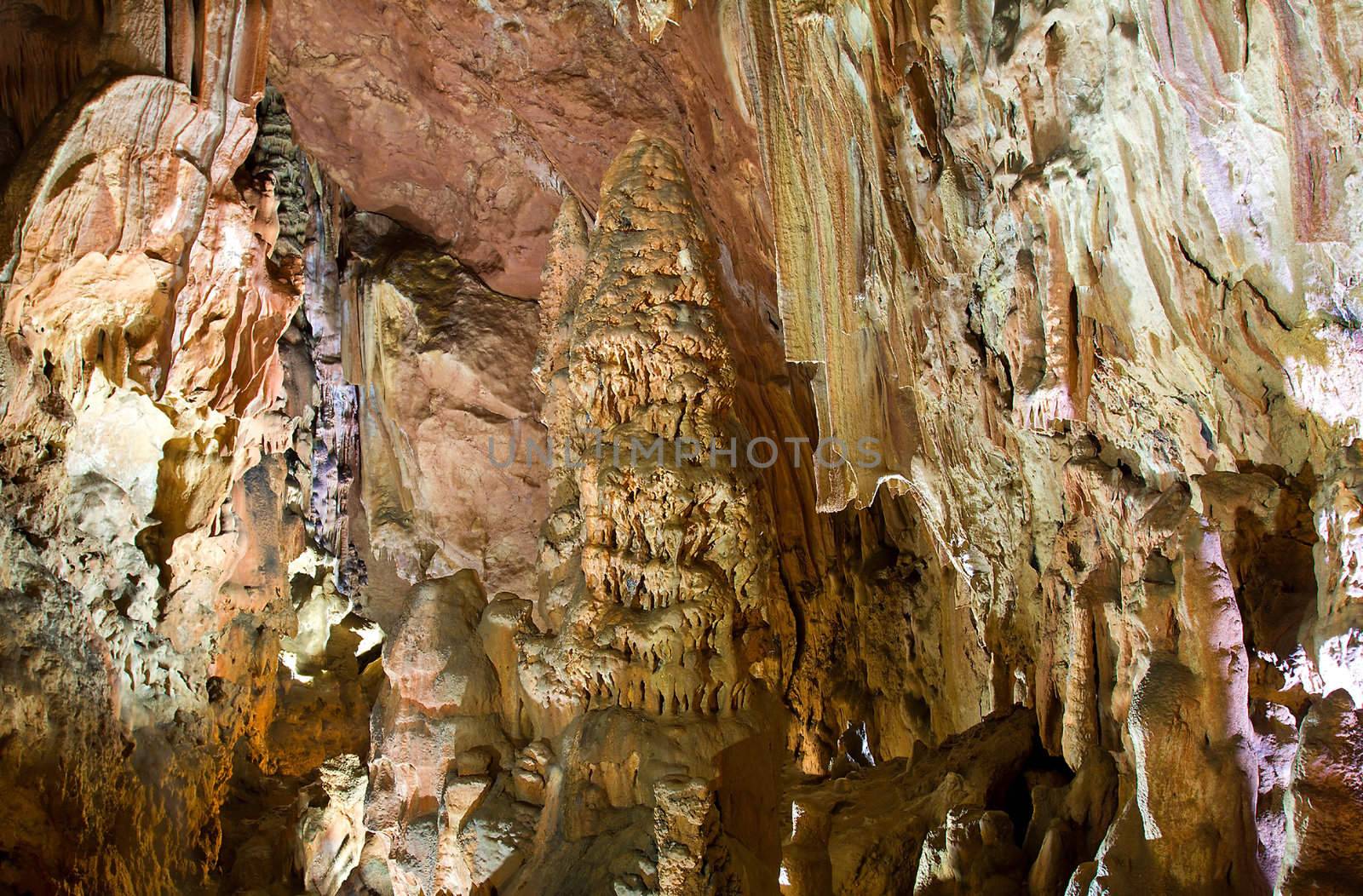 interior of natural cave in Crimea