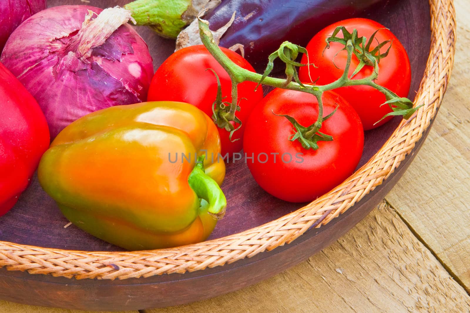 Close up image of mixed fresh vegetables