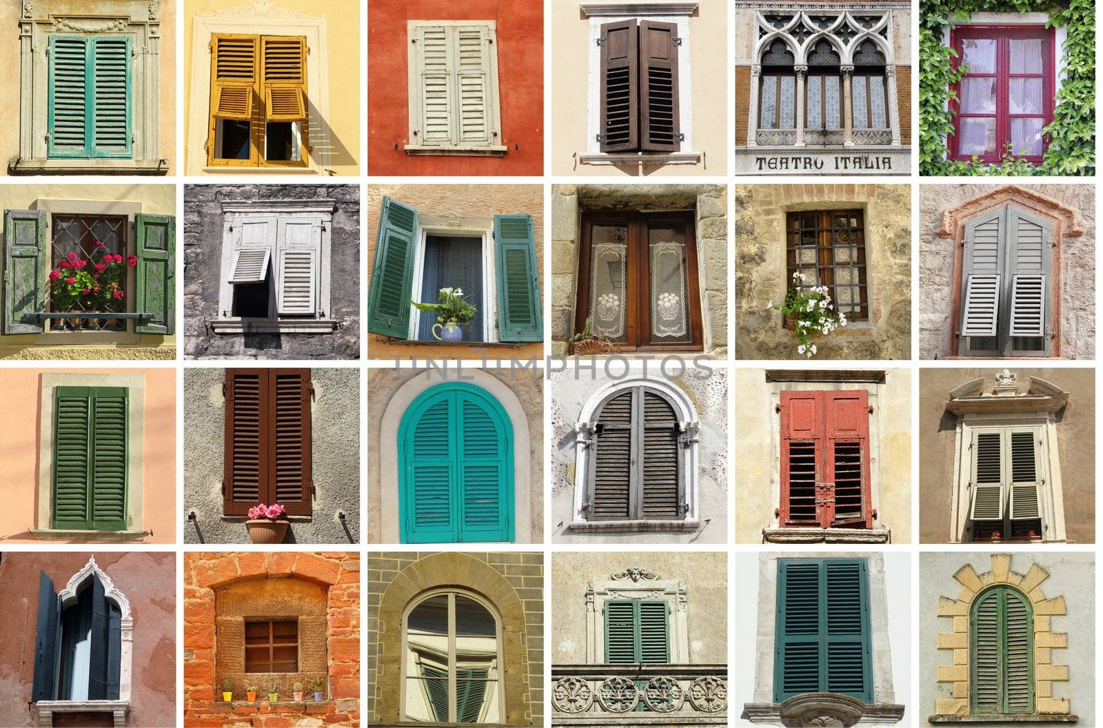 collection of old windows from Italy