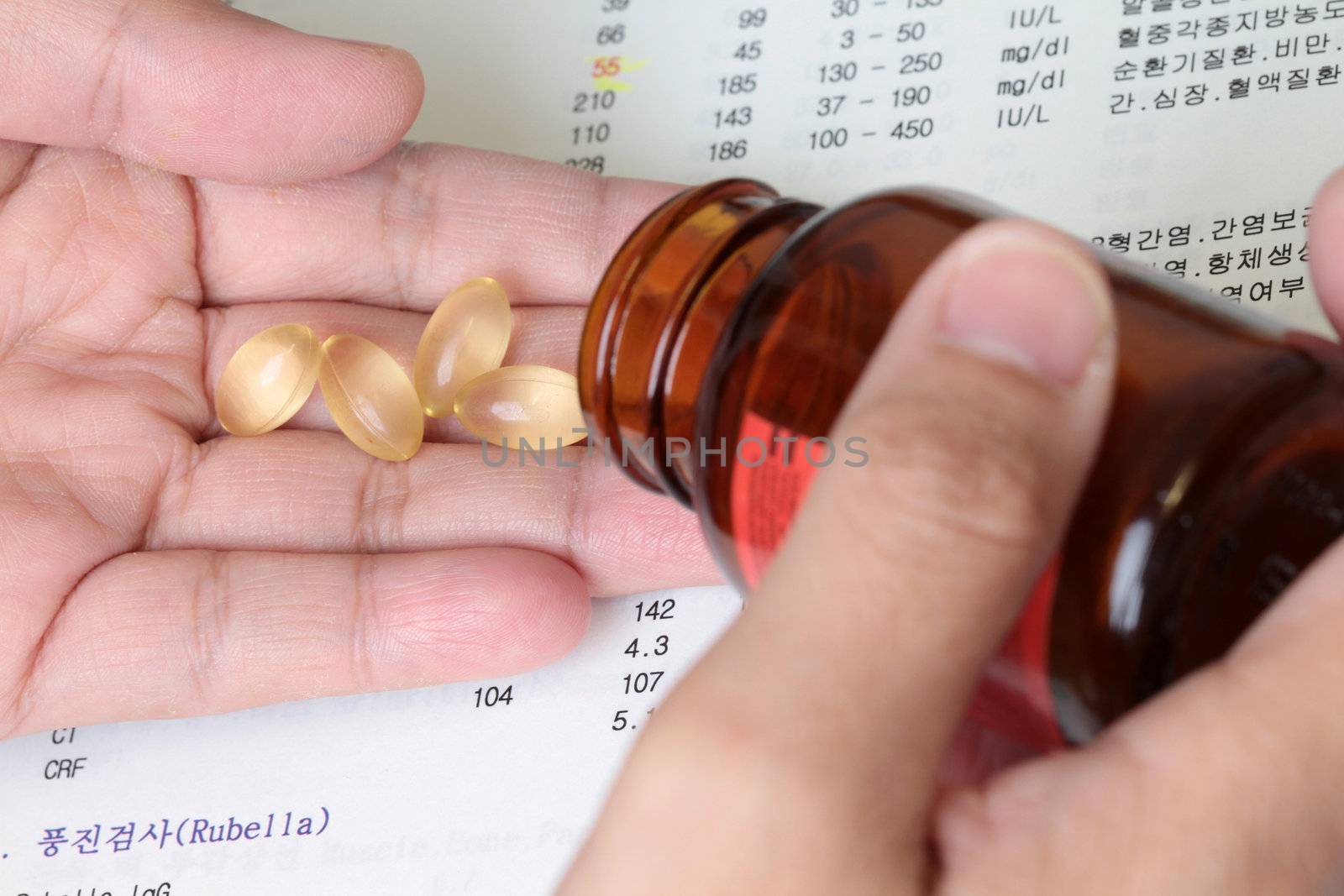 Nice Closeup Image Of a Hand with capsules