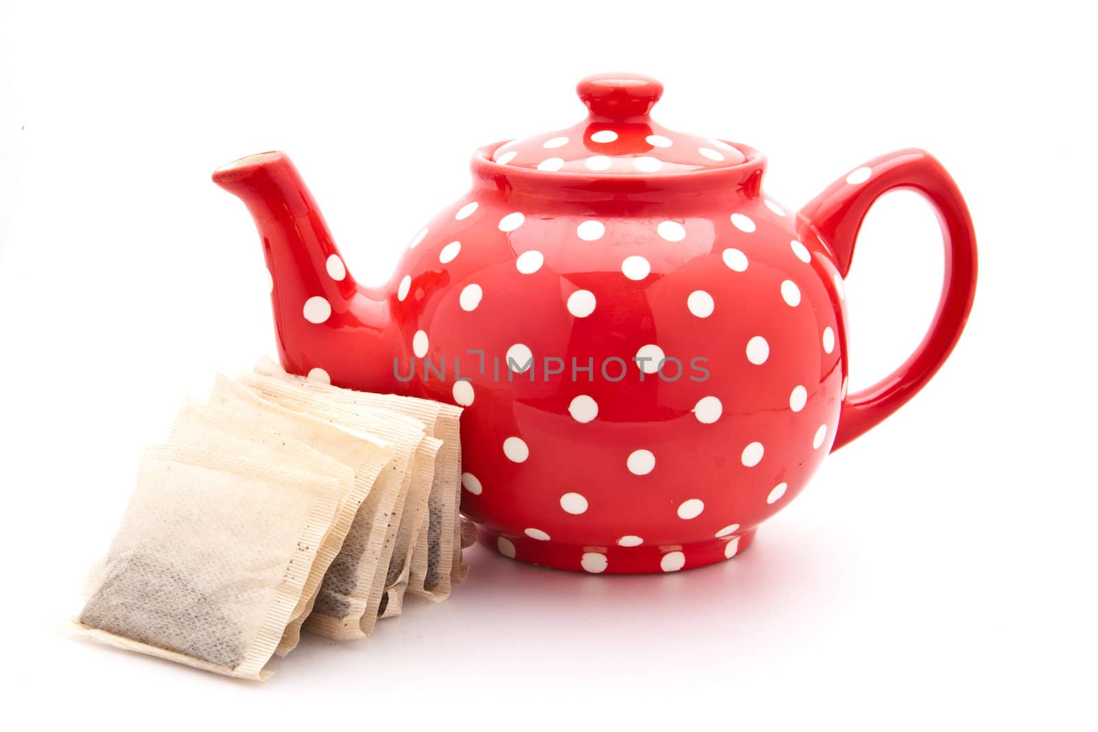 red colorful teapot