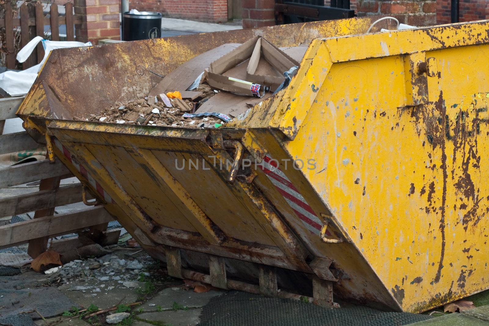 large yellow skip