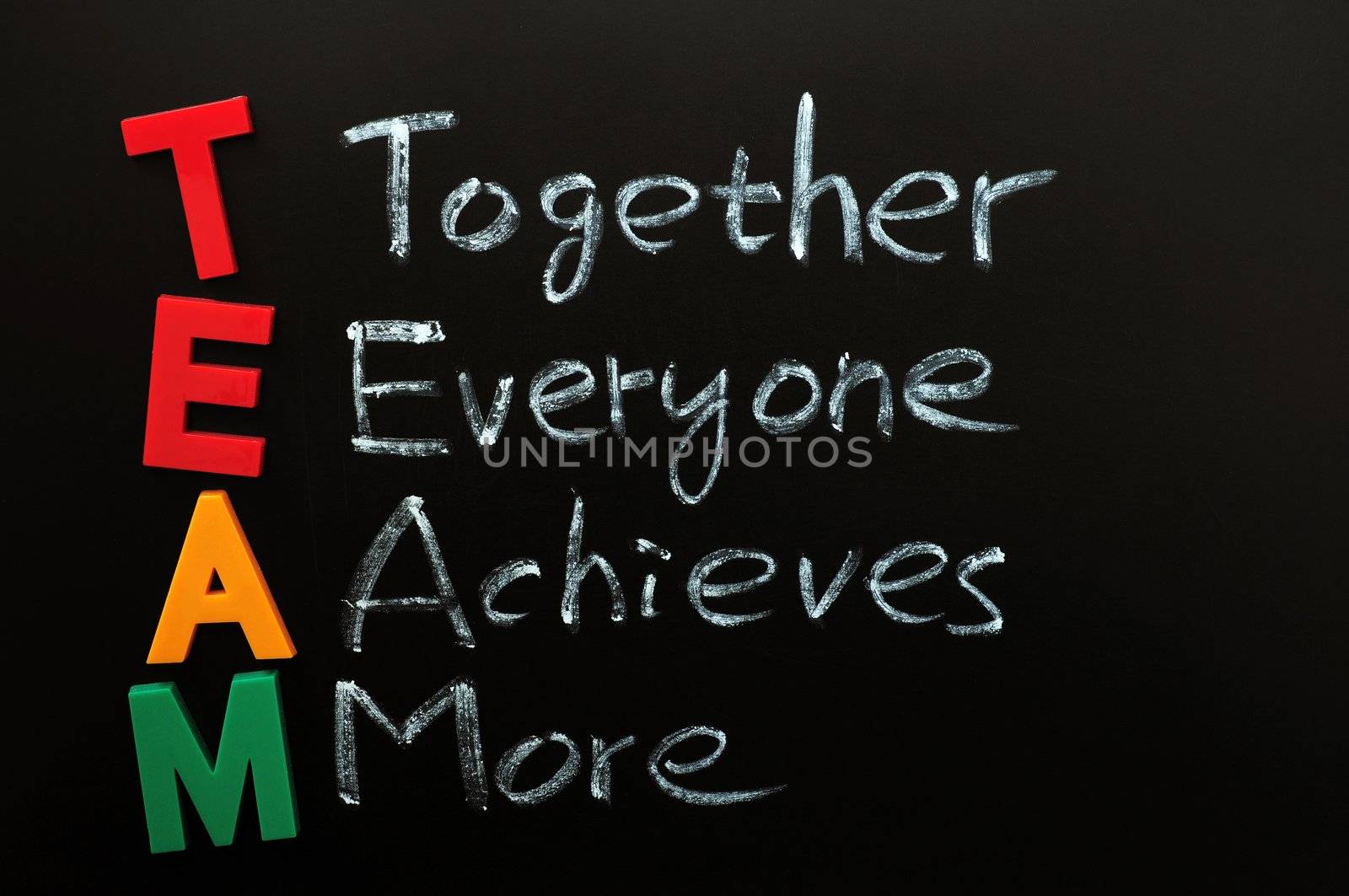 Acronym of TEAM - Together Everyone Achieves More