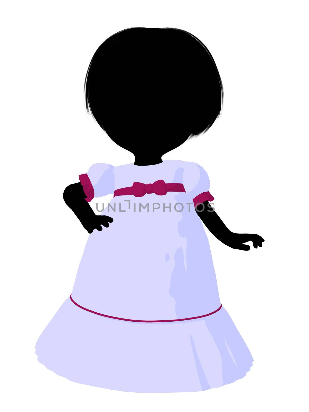 Little Romance Girl Illustration Silhouette by kathygold