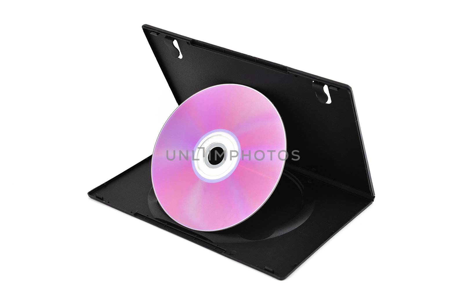 dvd optical drive and box on a white background