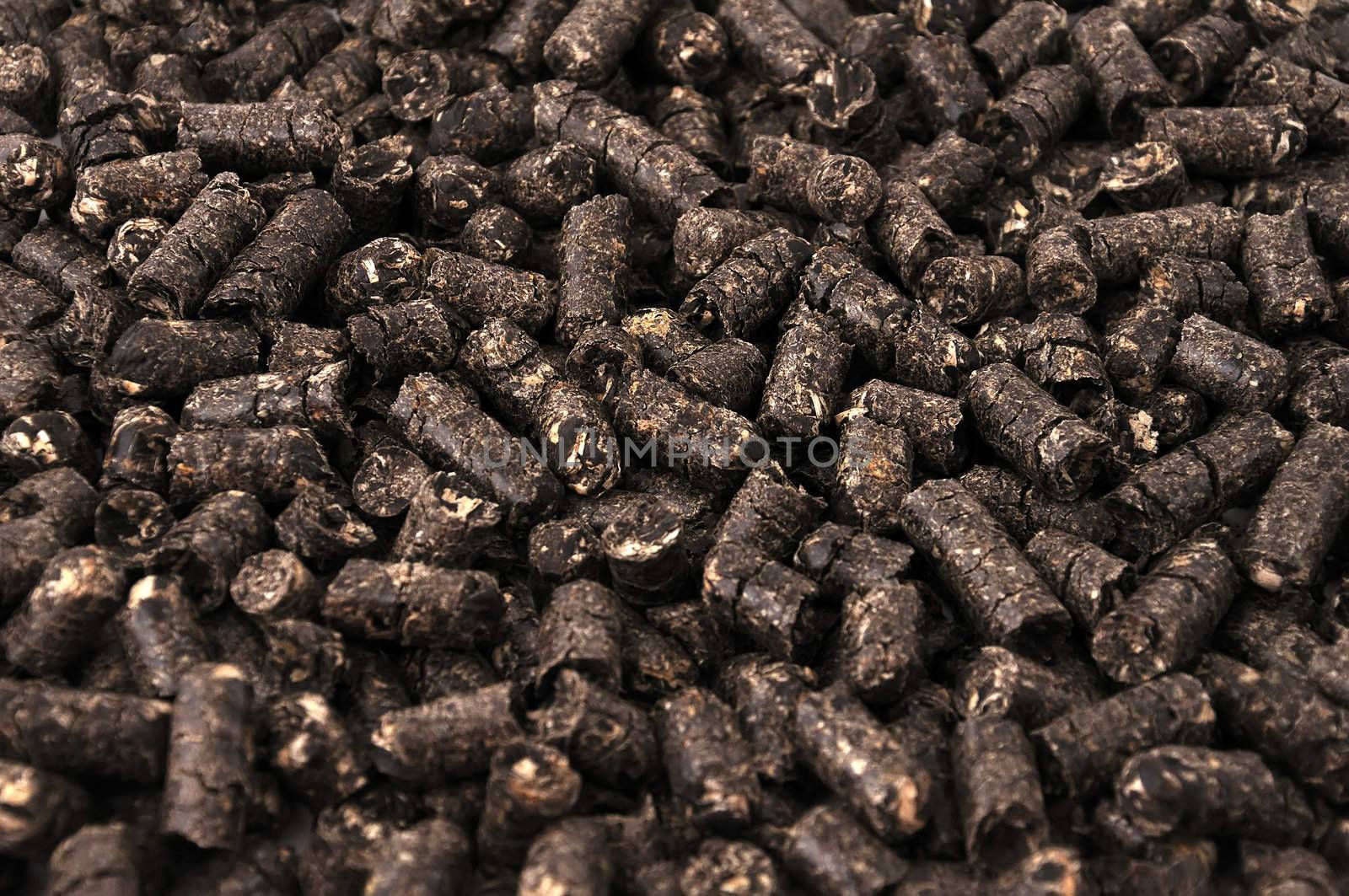 pellets on a white background