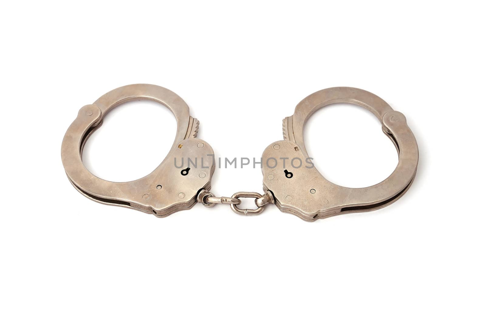 Handcuffs on a white background