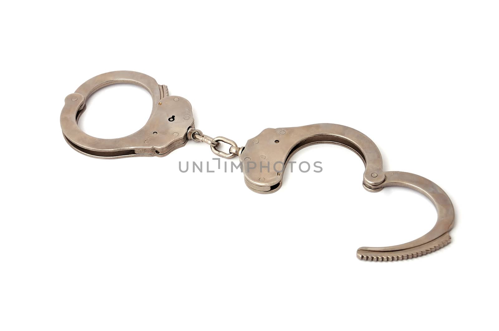 Handcuffs on a white background