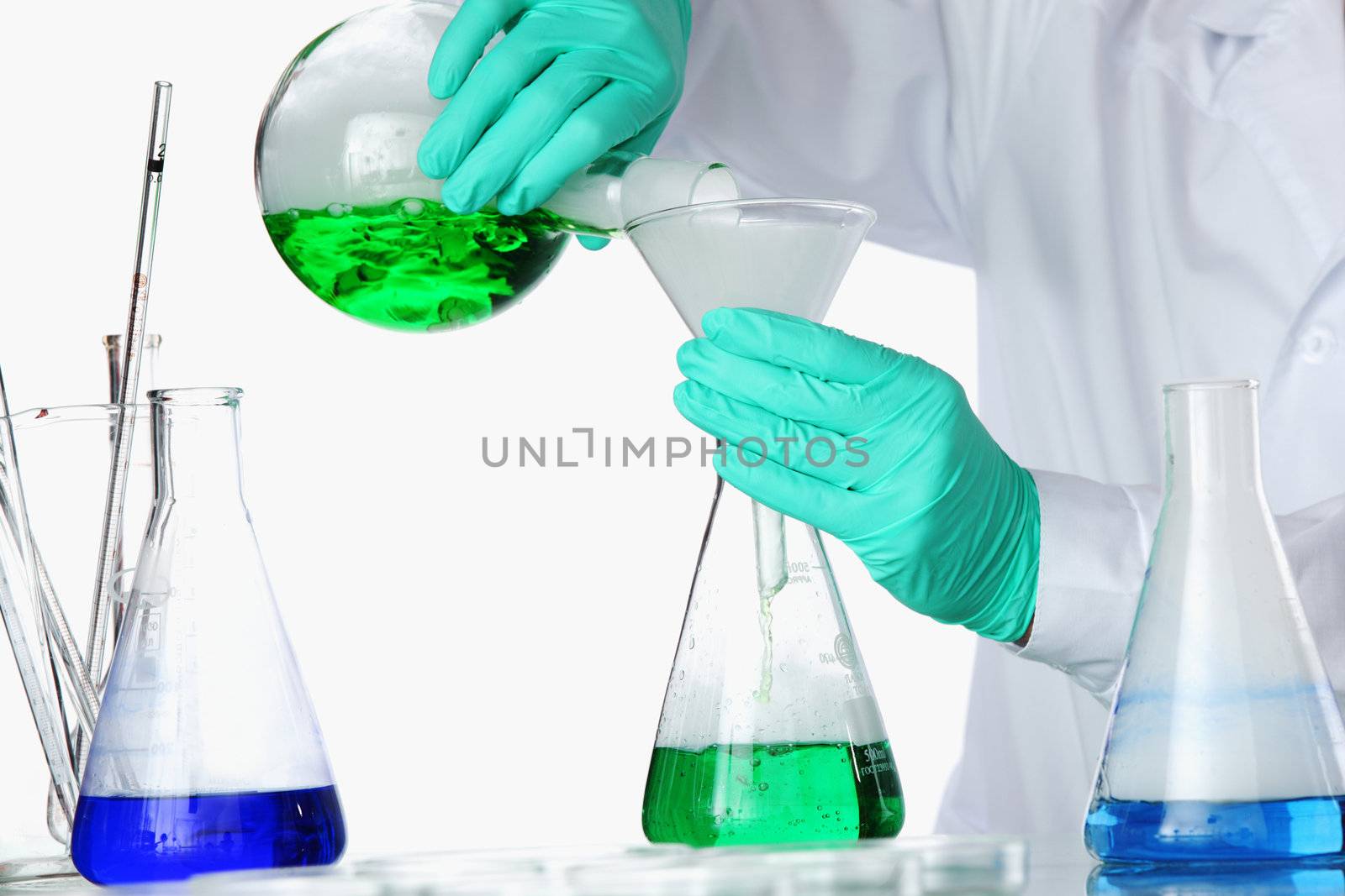 chemical experiment macro close up
