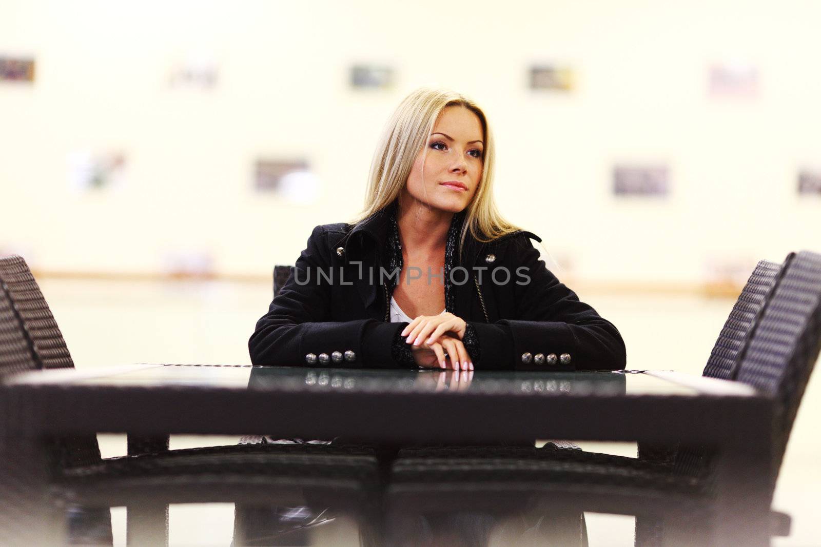 young beautiful woman close up portrait