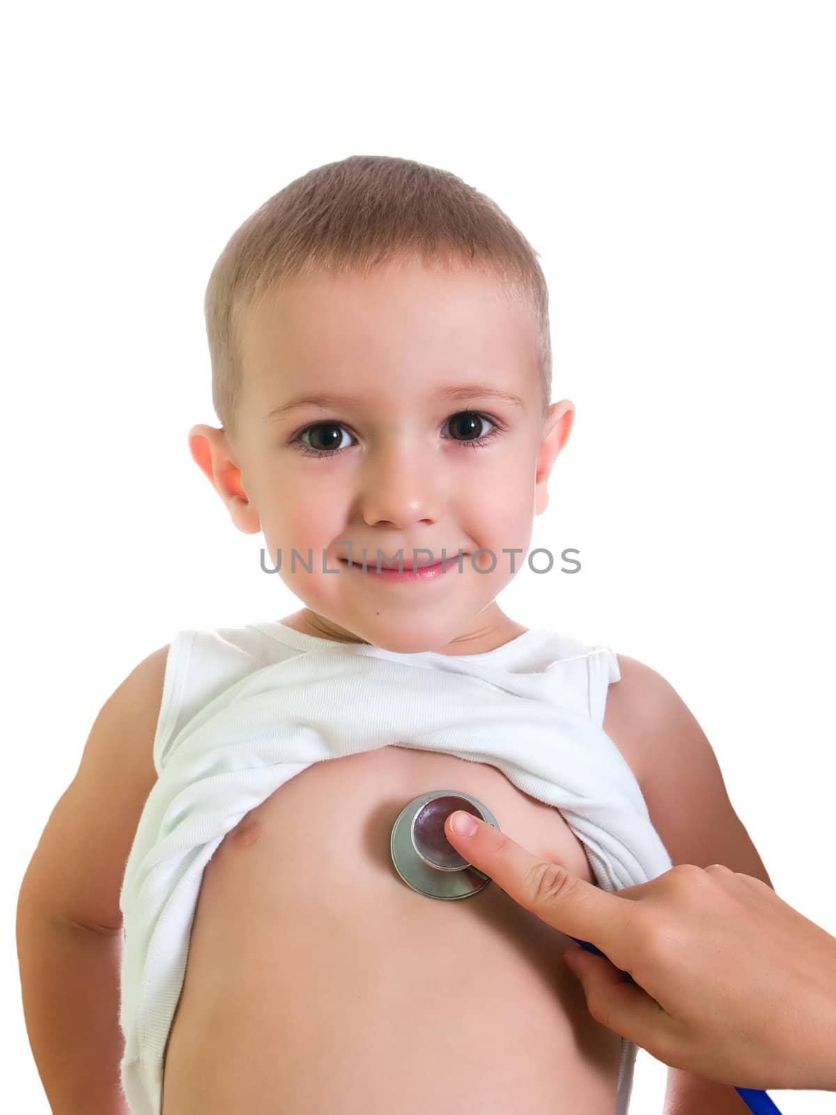 Stethoscope on child by ia_64