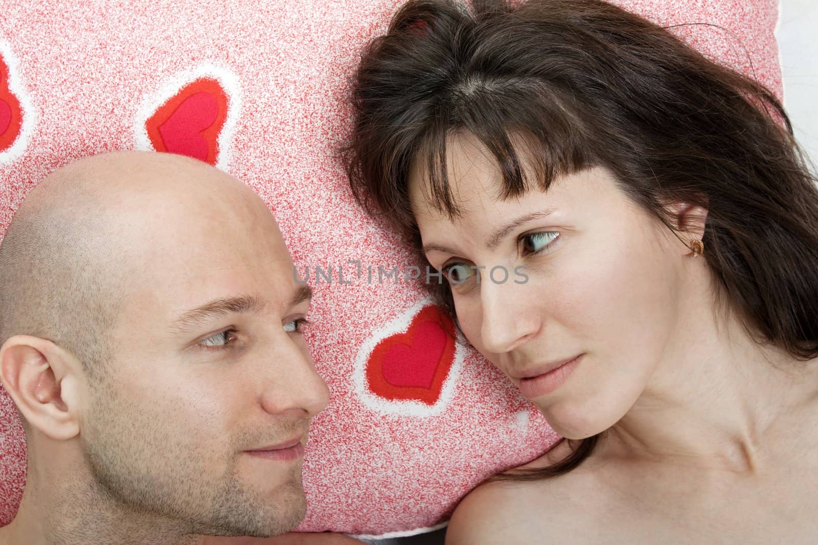 Adult couple valentines day red love heart pillow