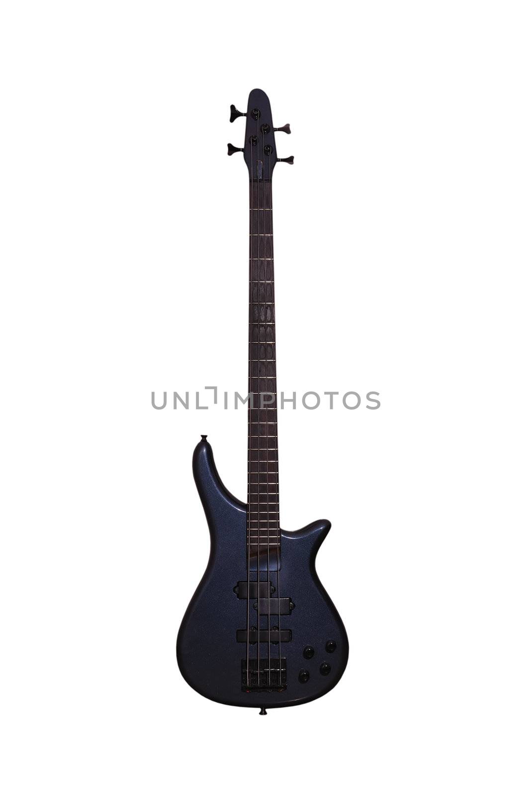 bass guitar on a white background
