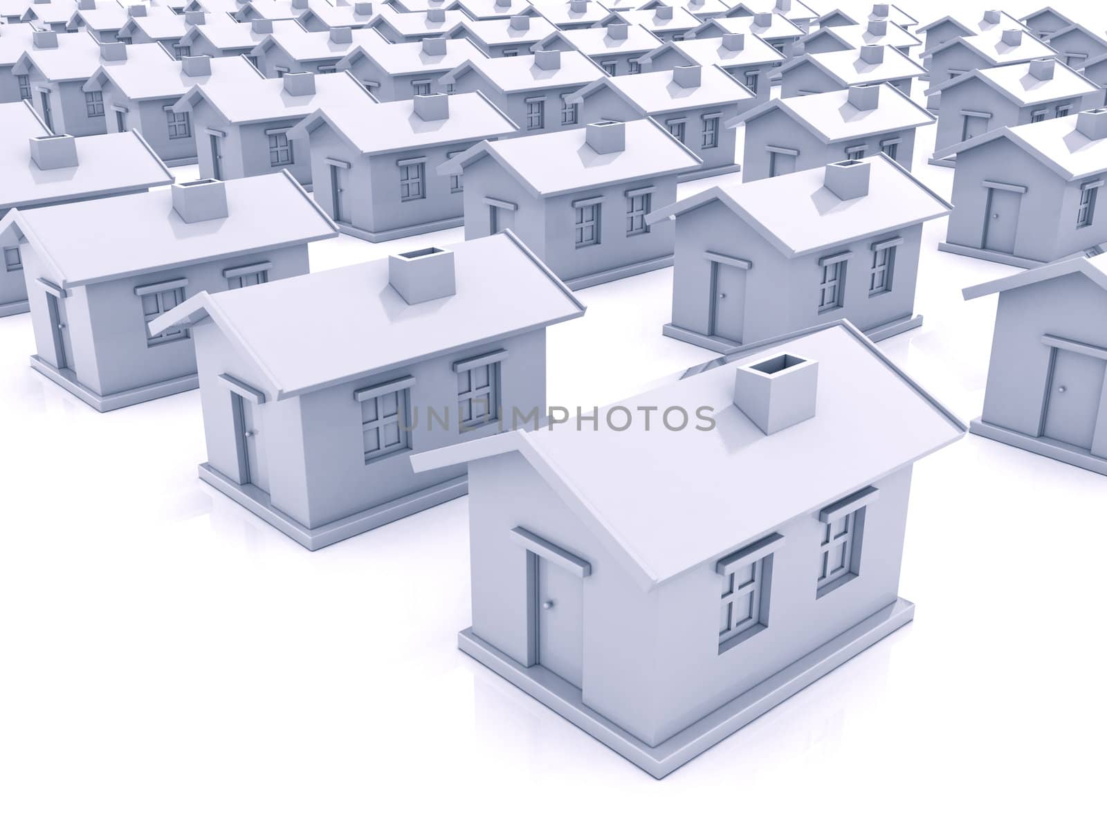 A lot like ordinary houses on a light background
