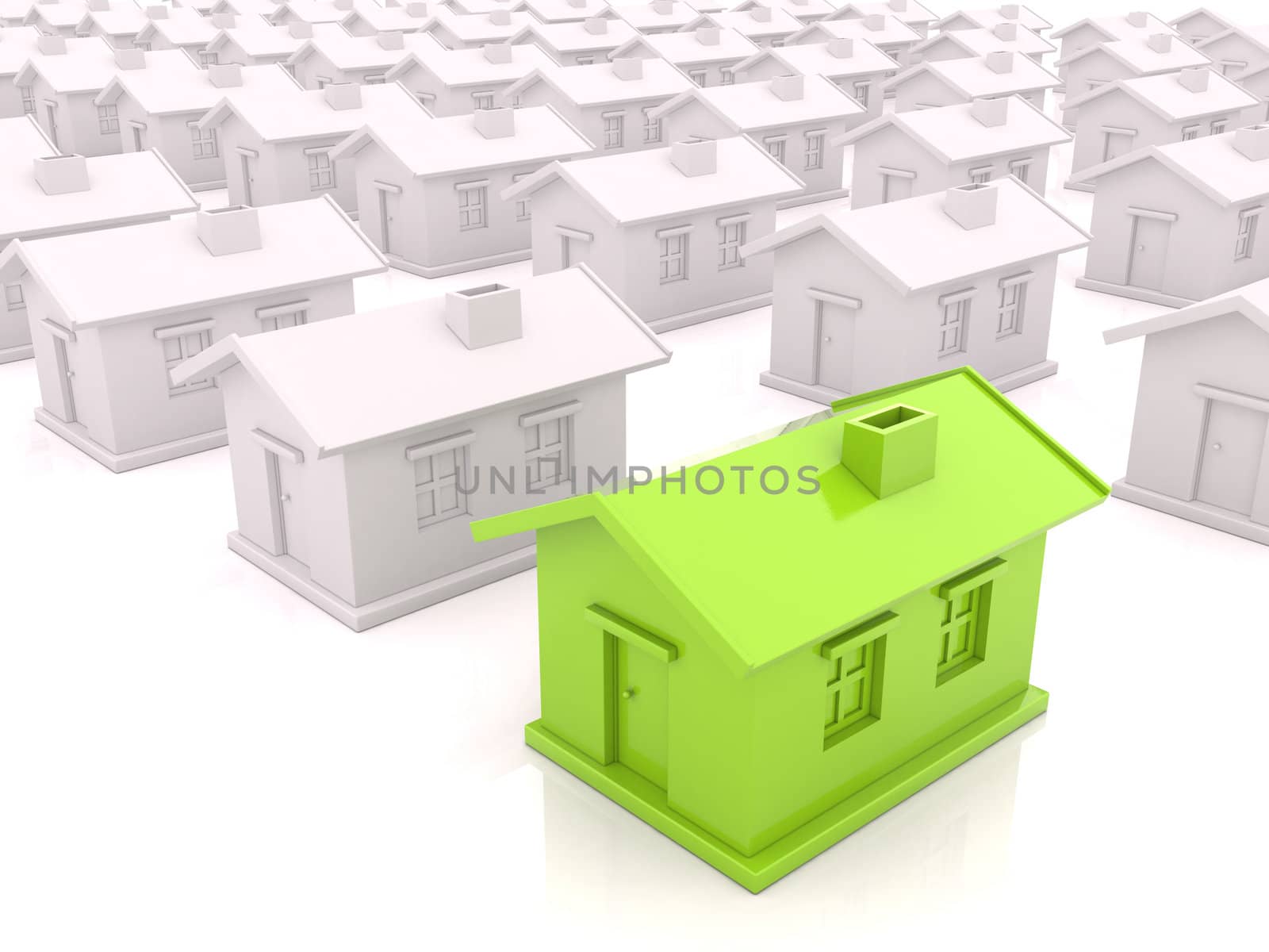 A lot like ordinary houses on a light background
