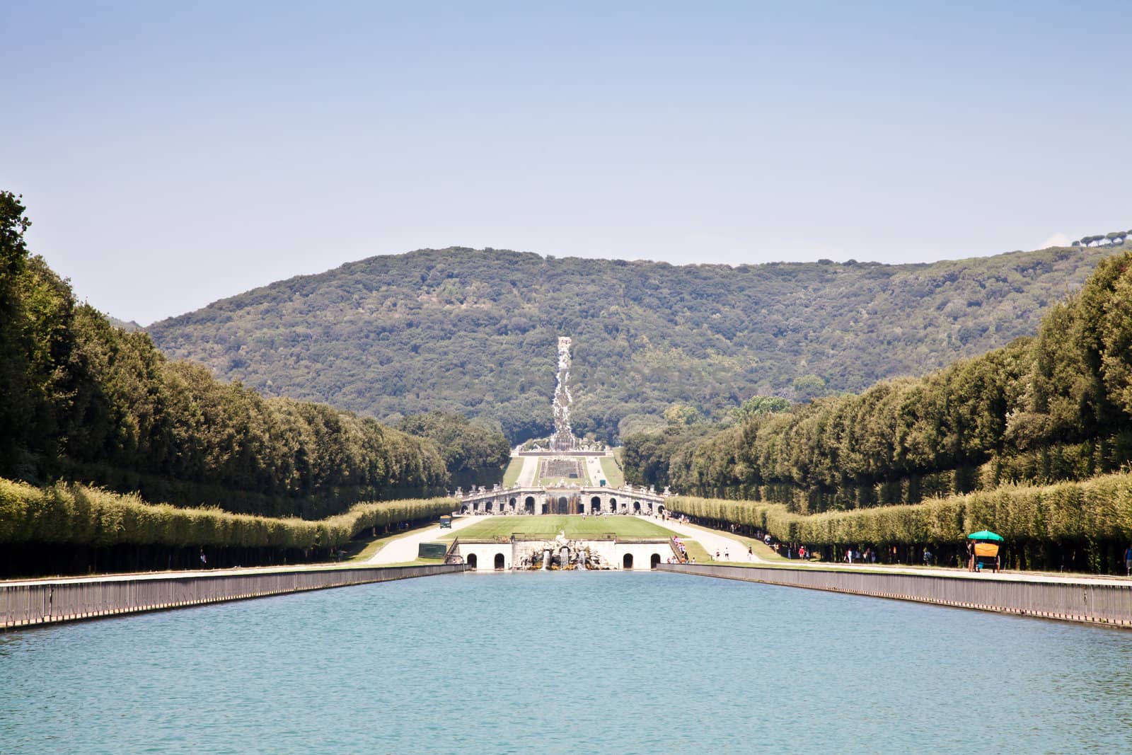 Famous Italian gardens of Reggia di Caserta, Italy.