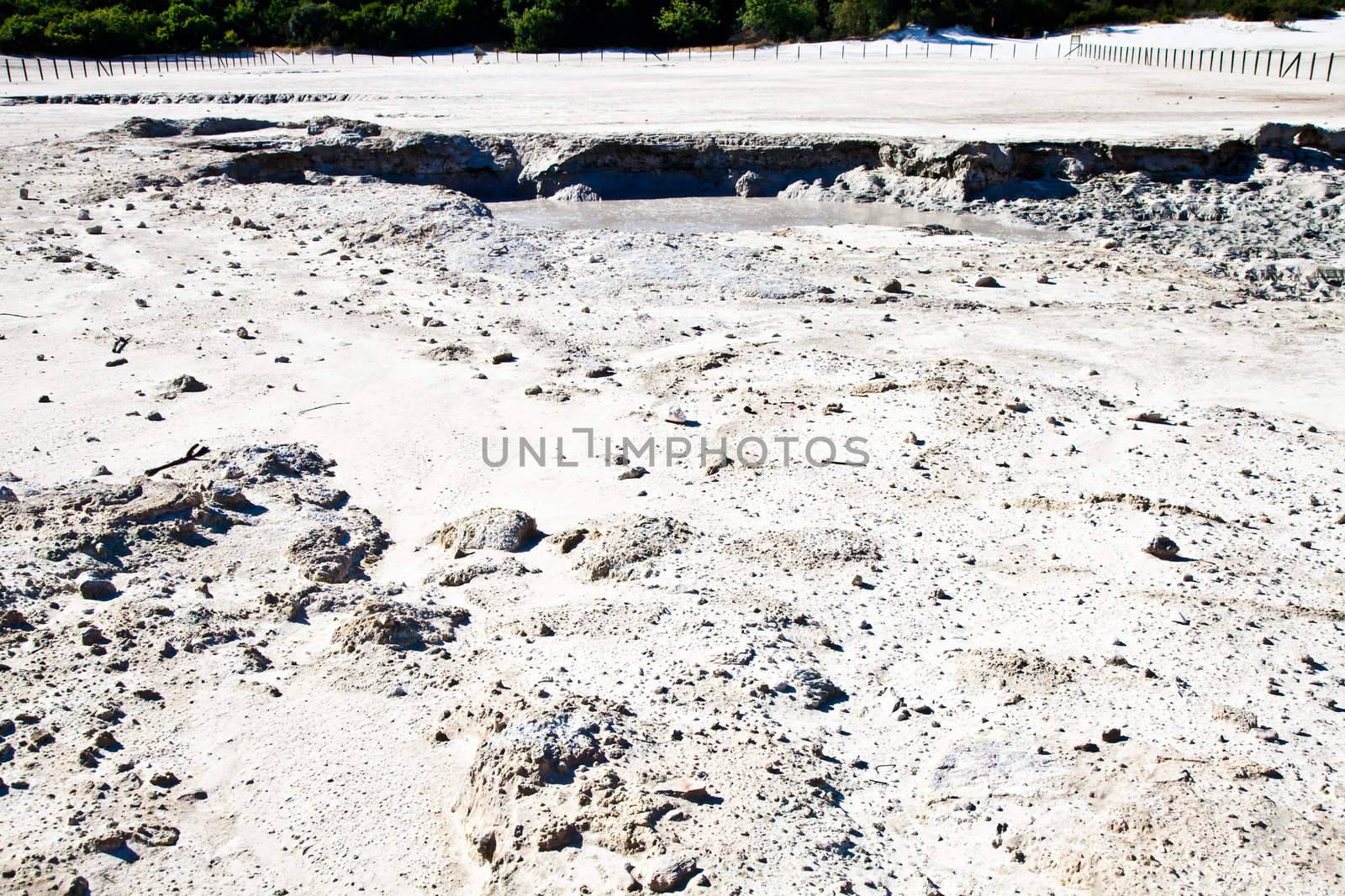 Pozzuoli, Italy. Solfatara area, volcanic crater still in activity.
