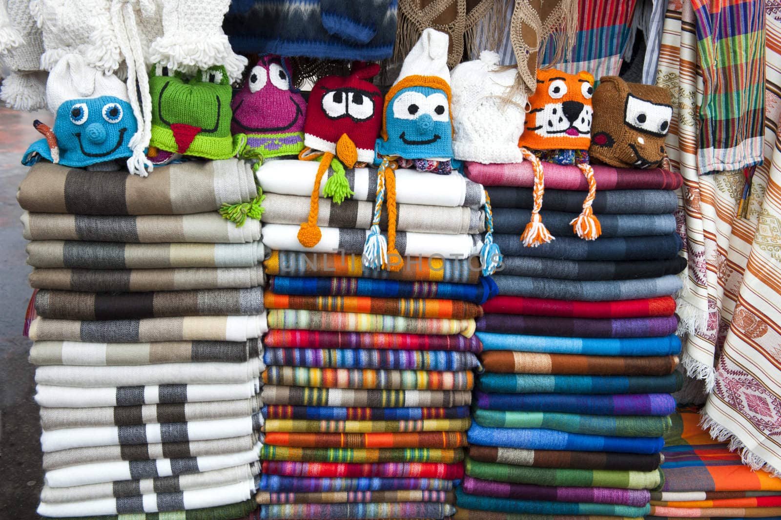 the beautiful and colorful indigenous market of Otavalo