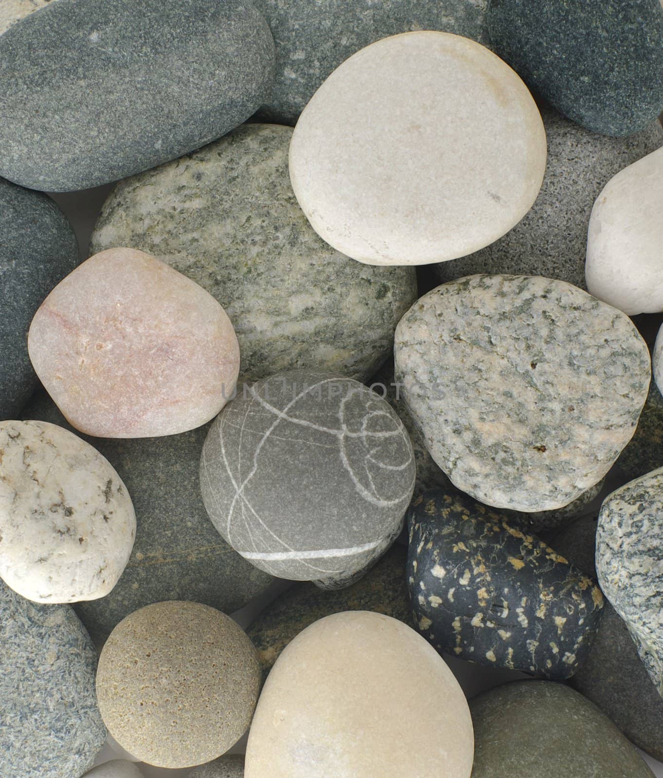 mosaic of sea stones as background