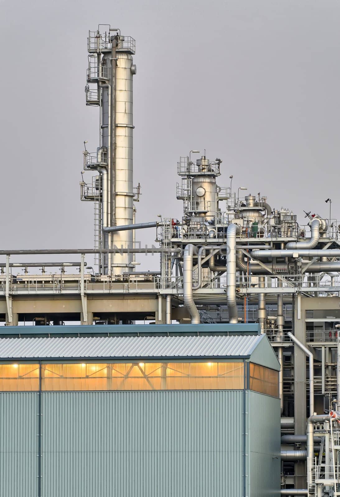 Industrial installation in the Port of Rotterdam, The Netherlands