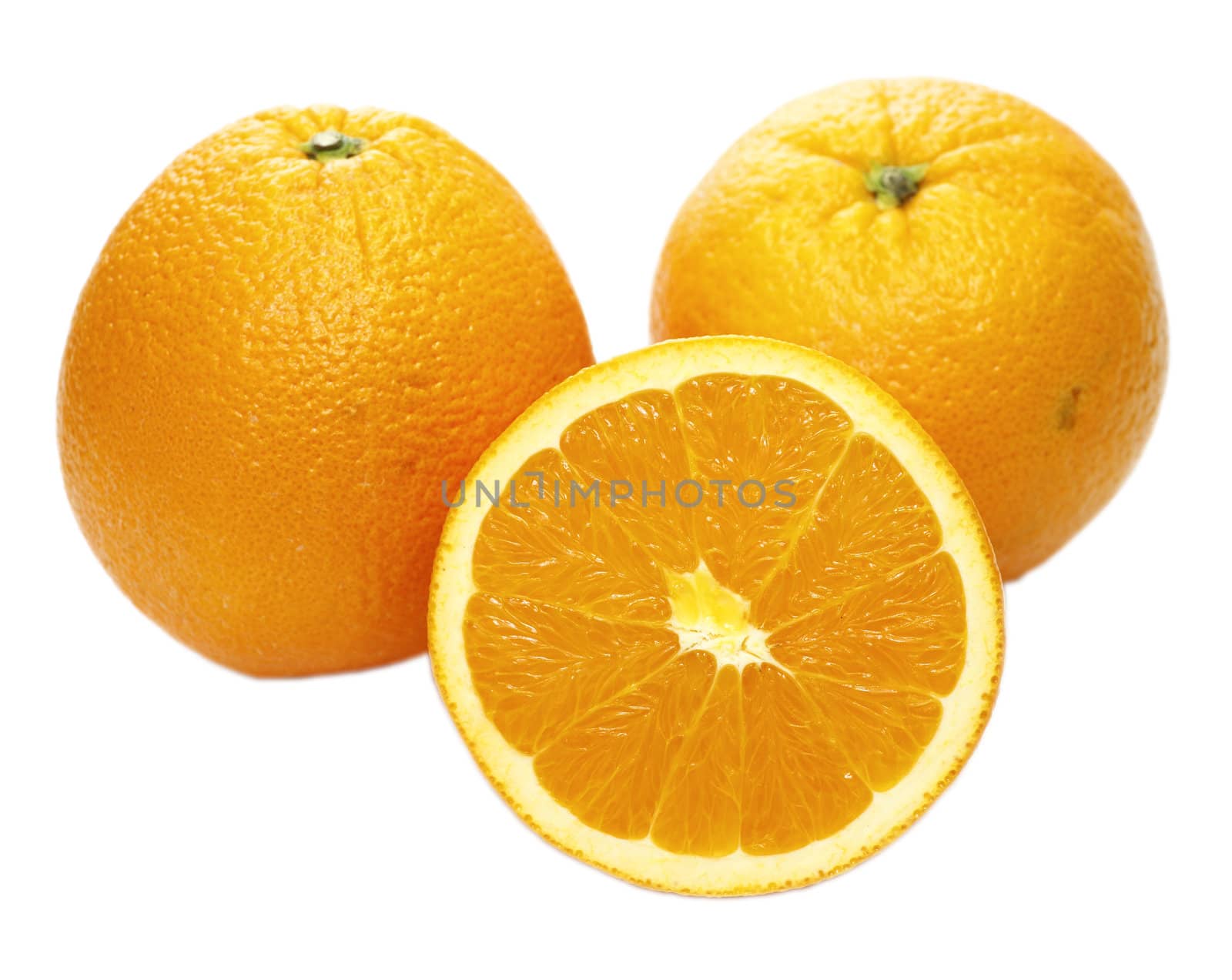 Orange fruit isolated on white background. by jame_j@homail.com