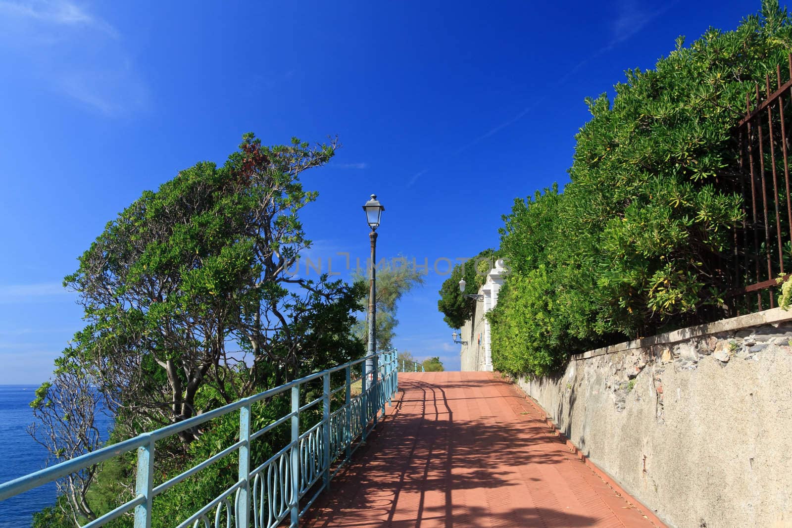 promenade in Nervi, small town near Genova, Italy