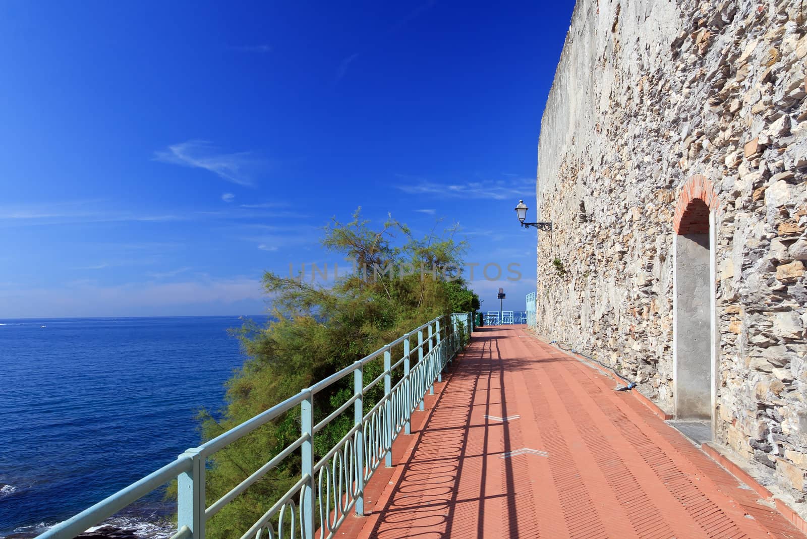 promenade in Nervi, small town near Genova, Italy