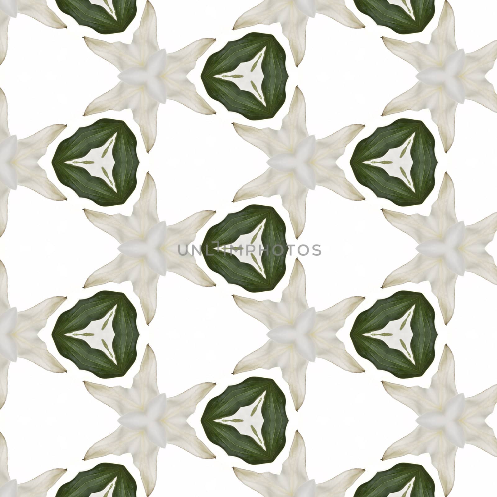 an abstract kaleidoscope background on white background