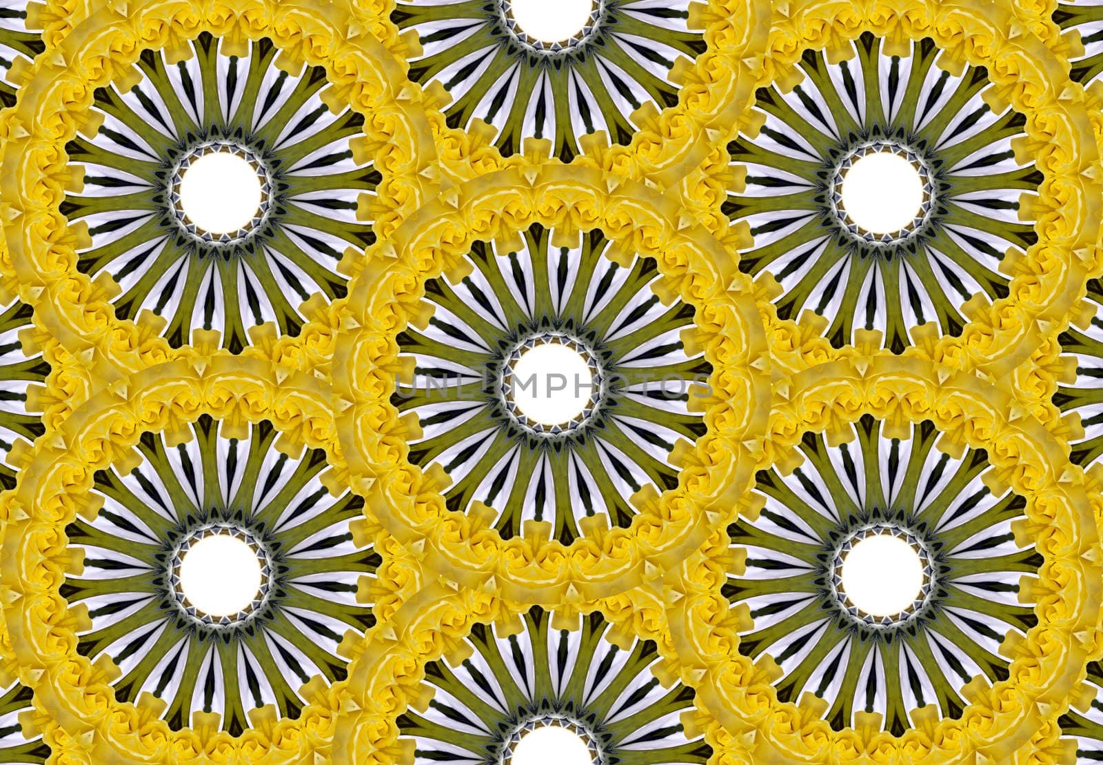 an abstract kaleidoscope background on white background