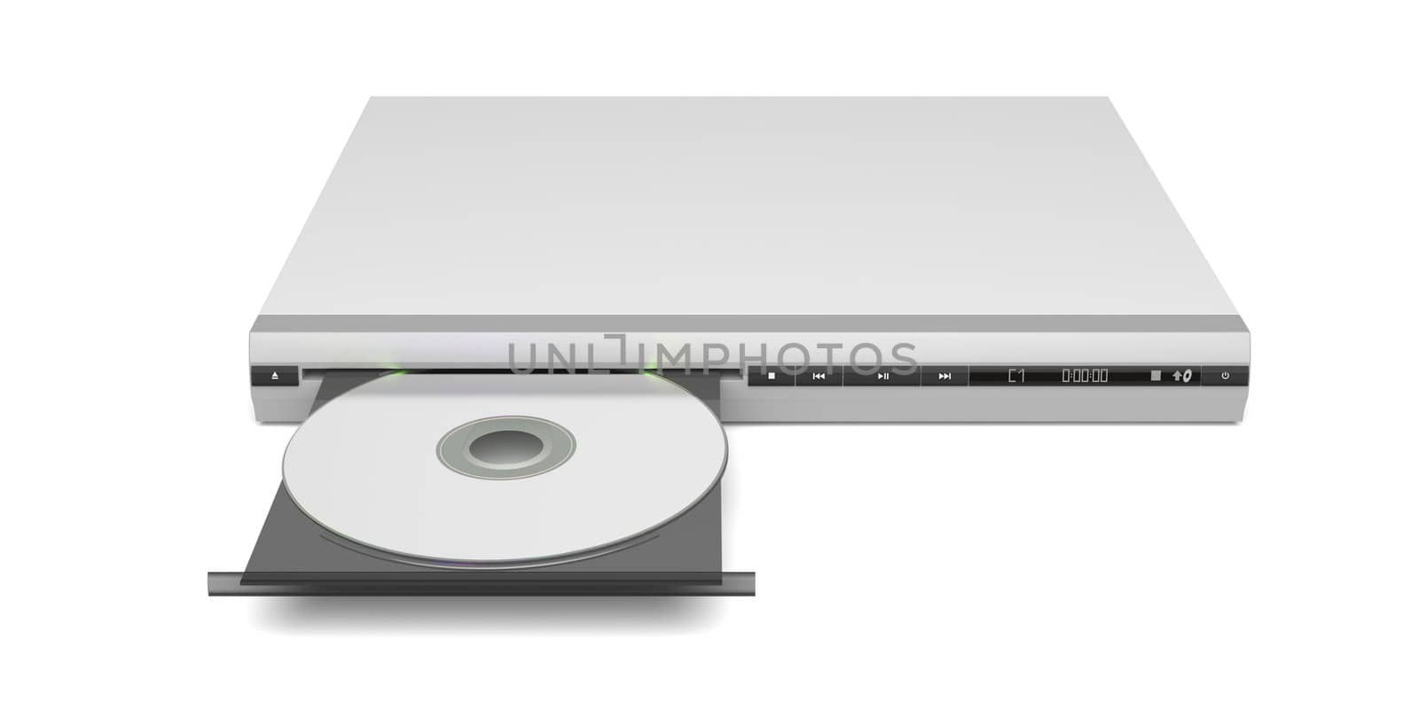 Front view of disc player by magraphics