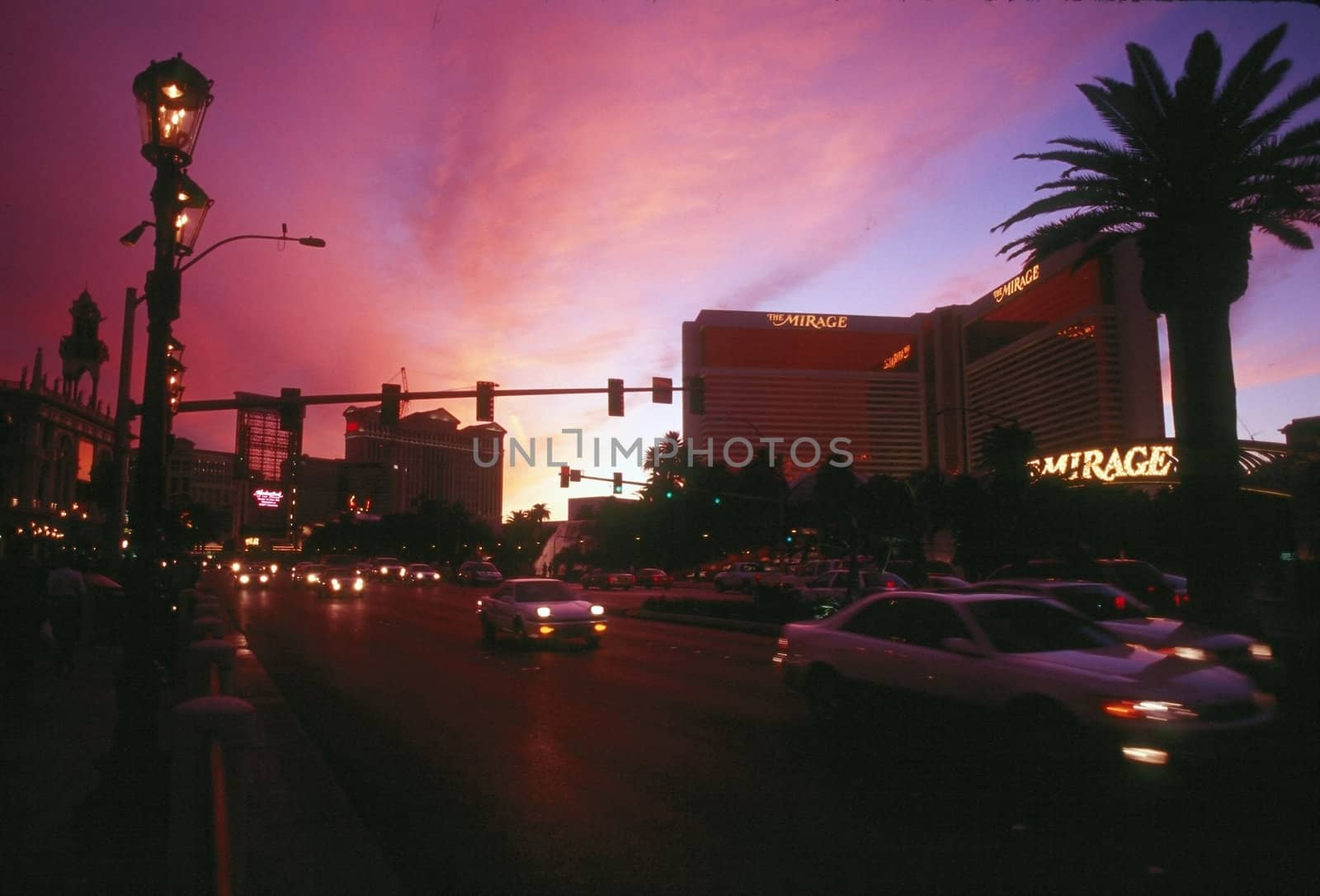 Sunset at Strip in Las Vegas