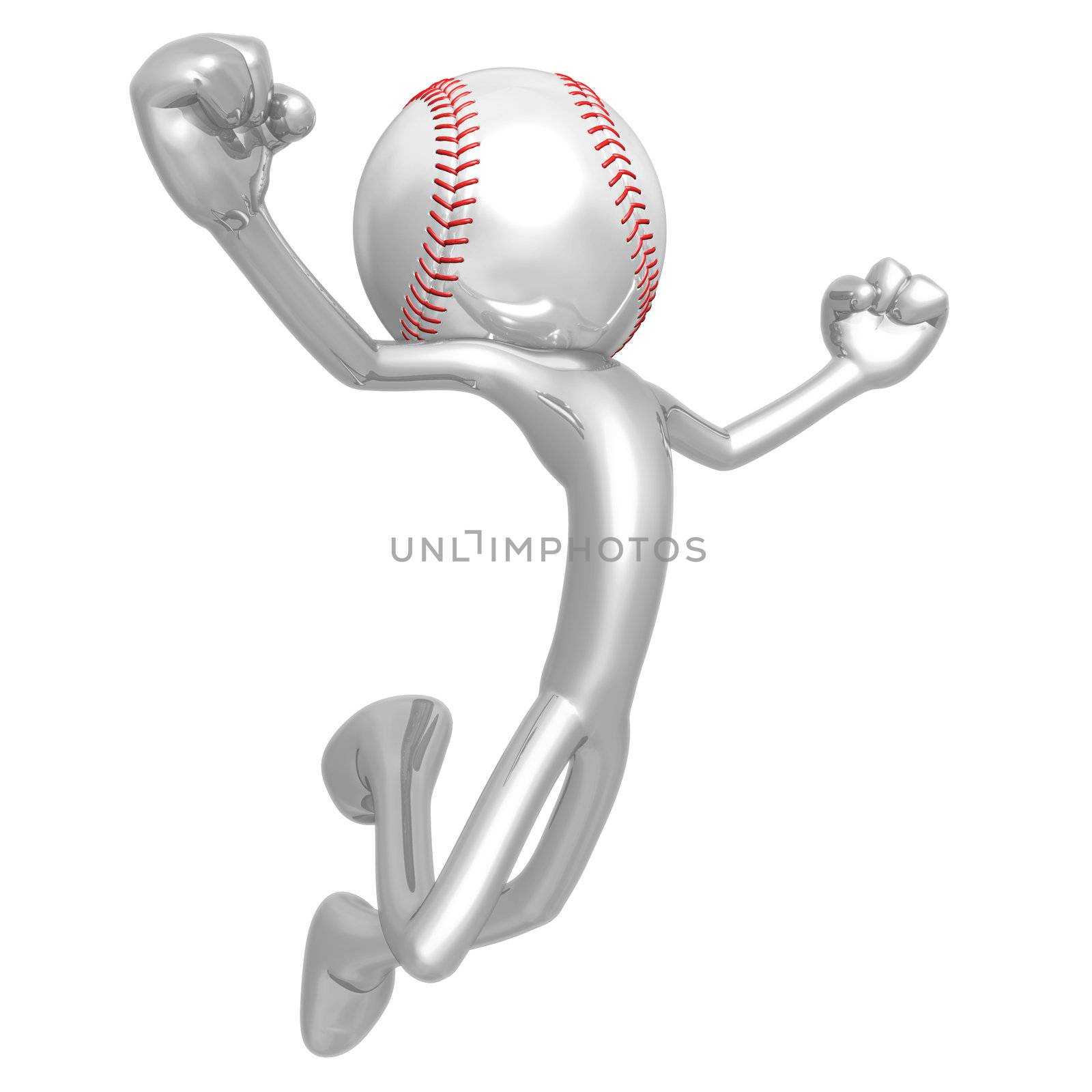 Baseball Jump For Joy by LuMaxArt