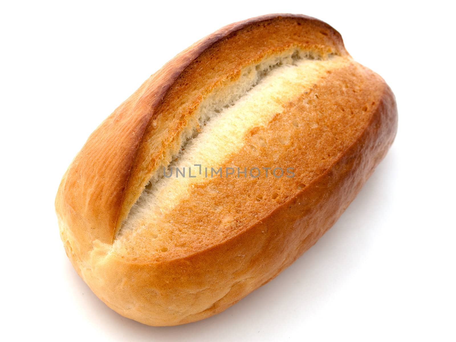 Baked bread loaf food for healthy eating isolated