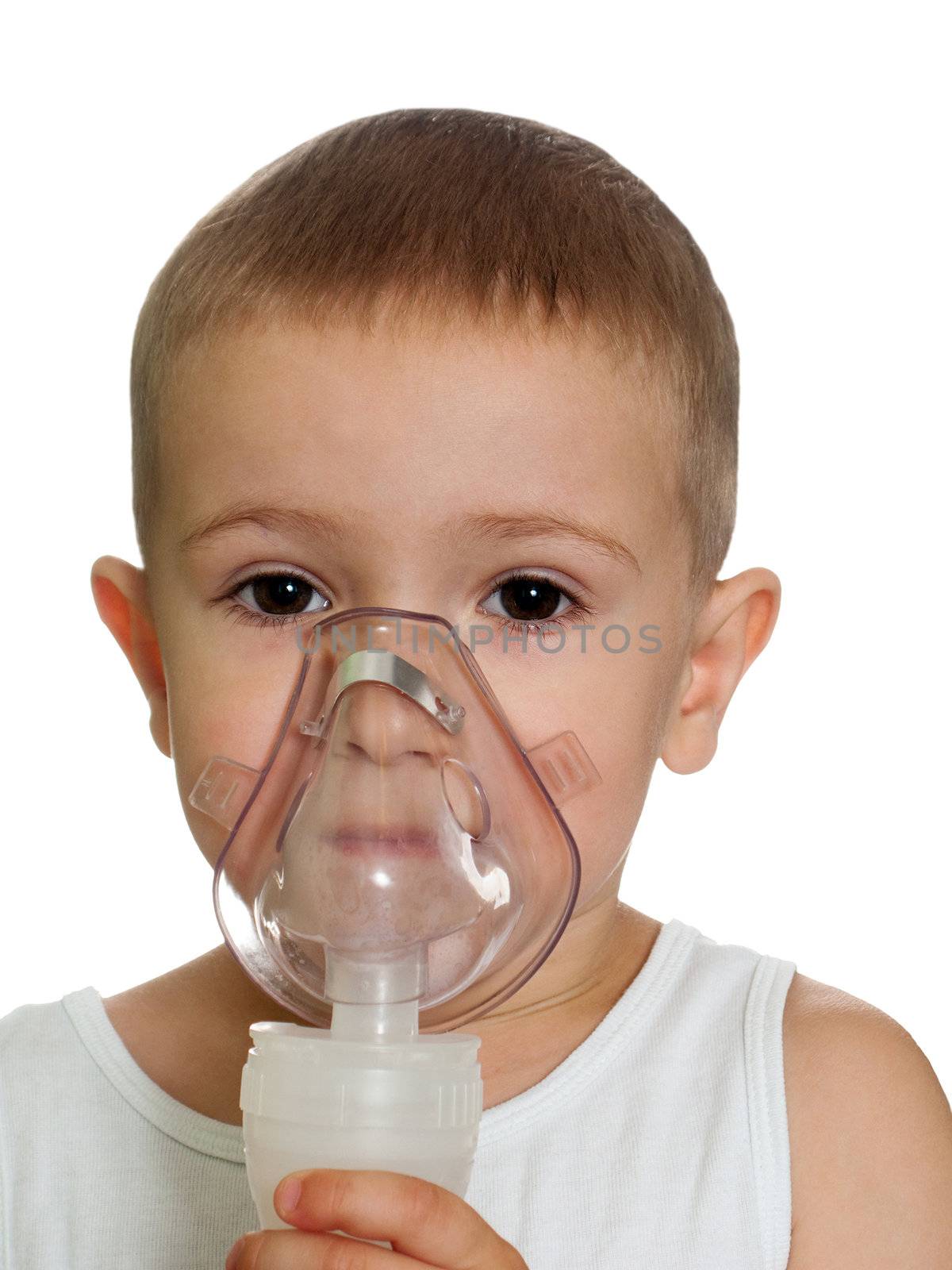 Medical equipment - inhaling mask on child