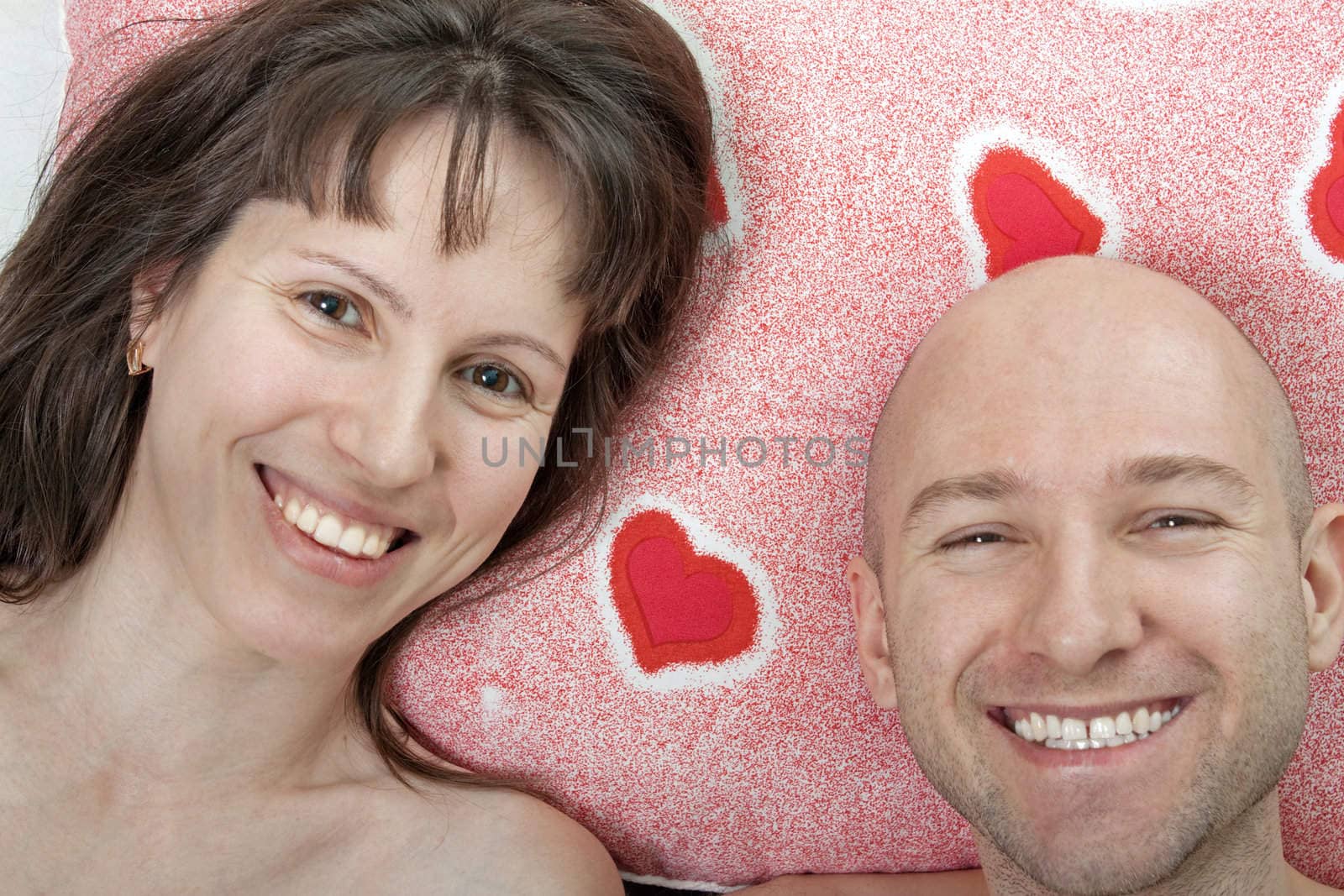 Adult couple valentines day red love heart pillow