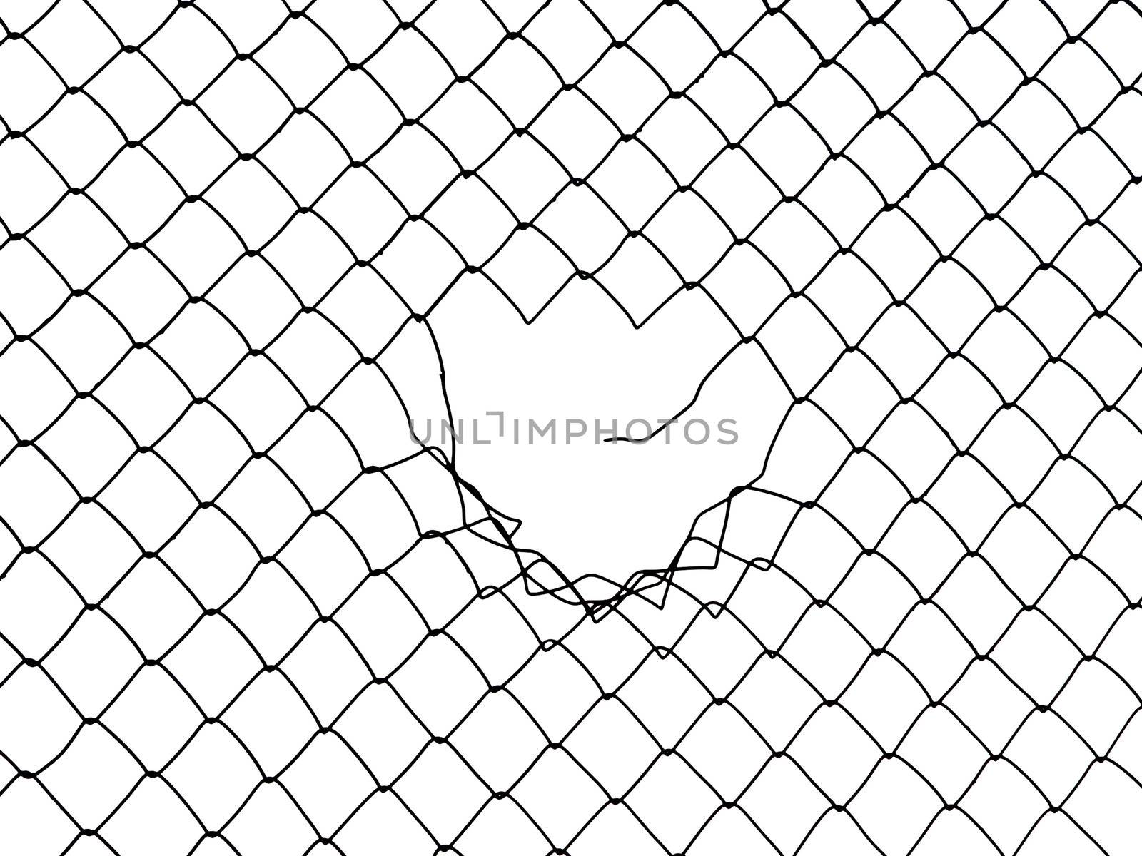 Metal wire fence protection chainlink background