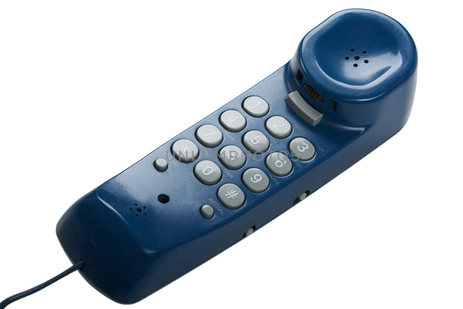 Communication telephone or phone handset isolated