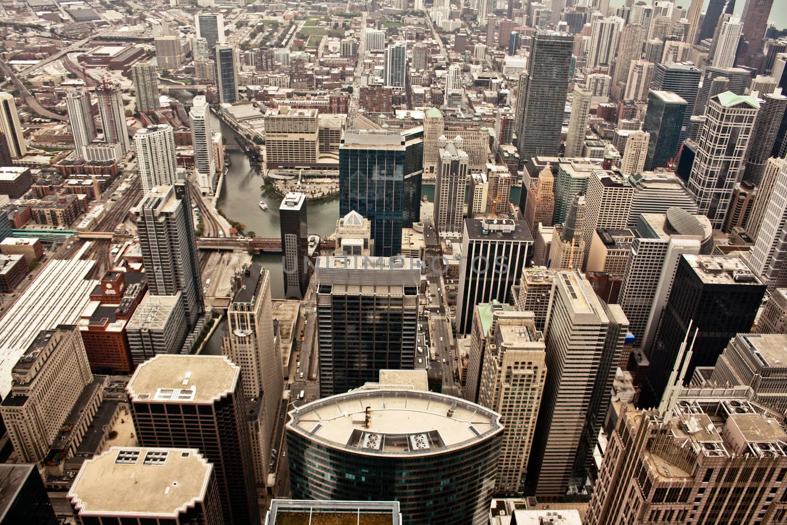 Aerial view of Chicago by derejeb