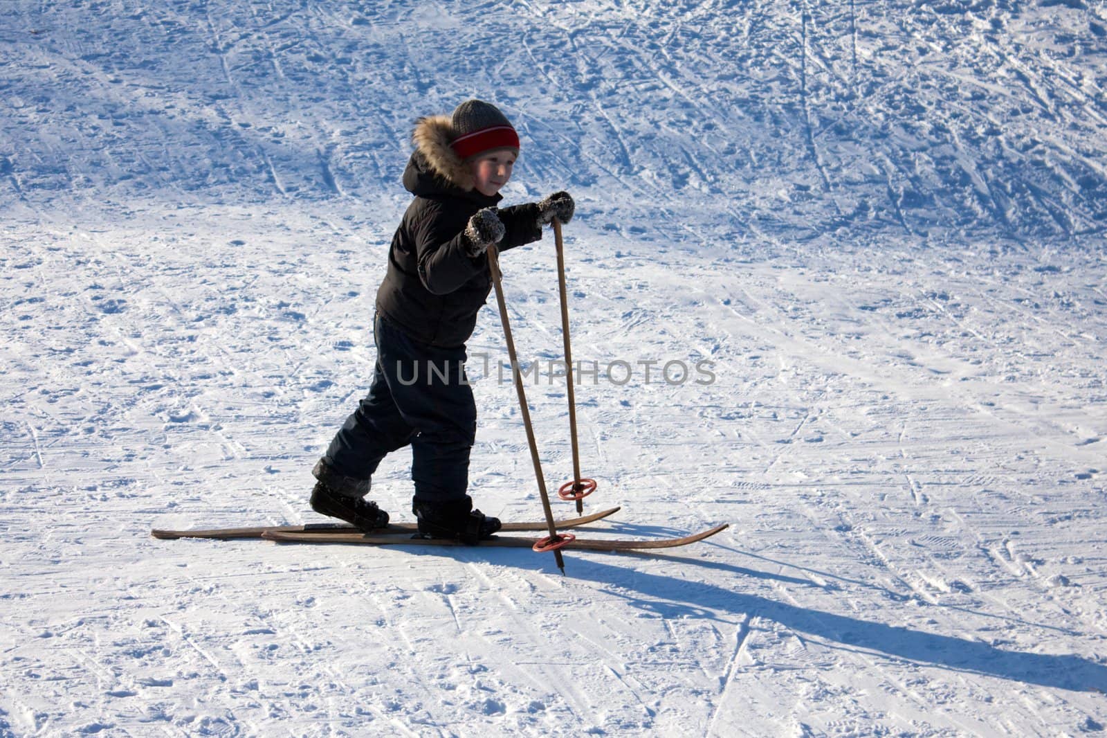 Child skiing by ia_64