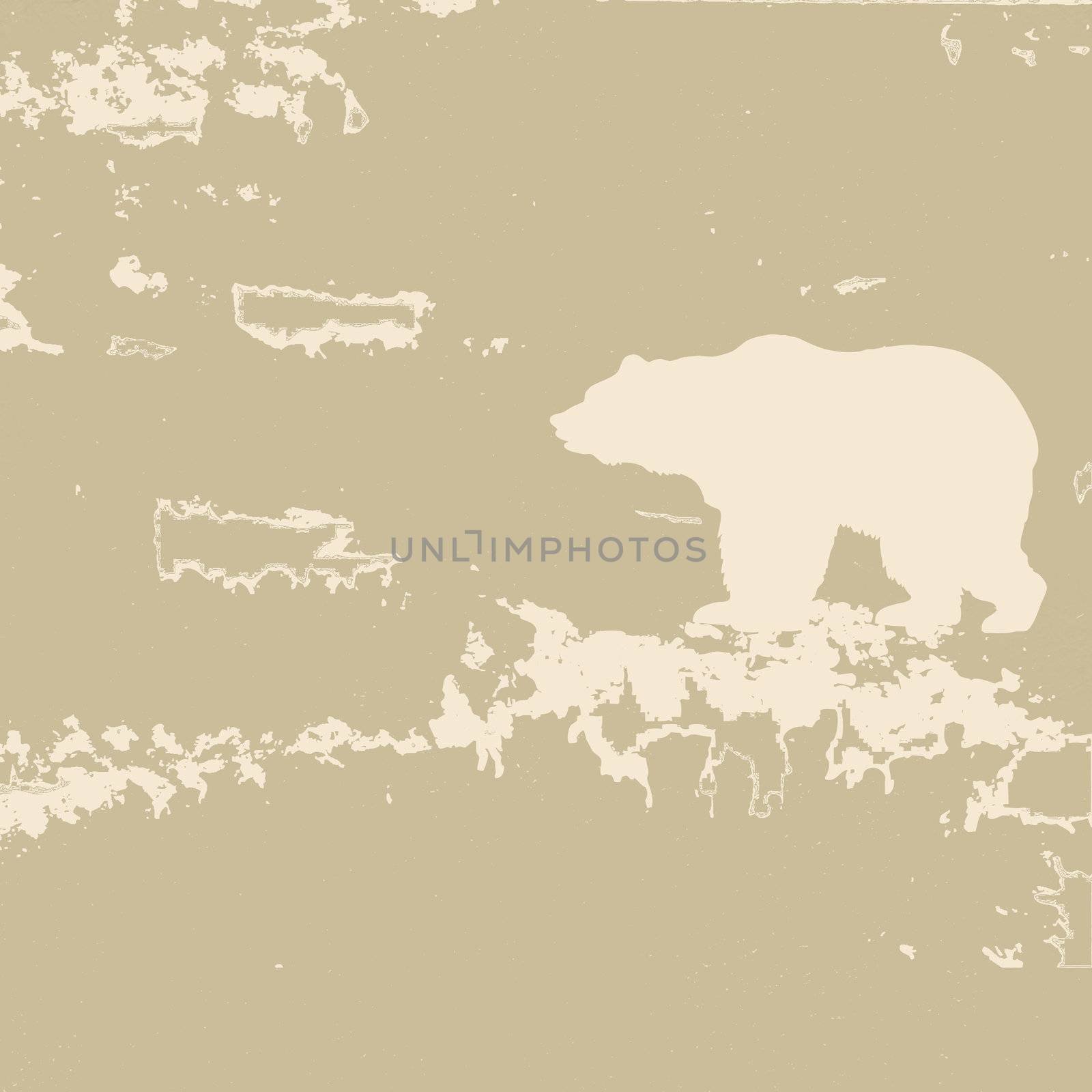 bear silhouette on brown background by basel101658