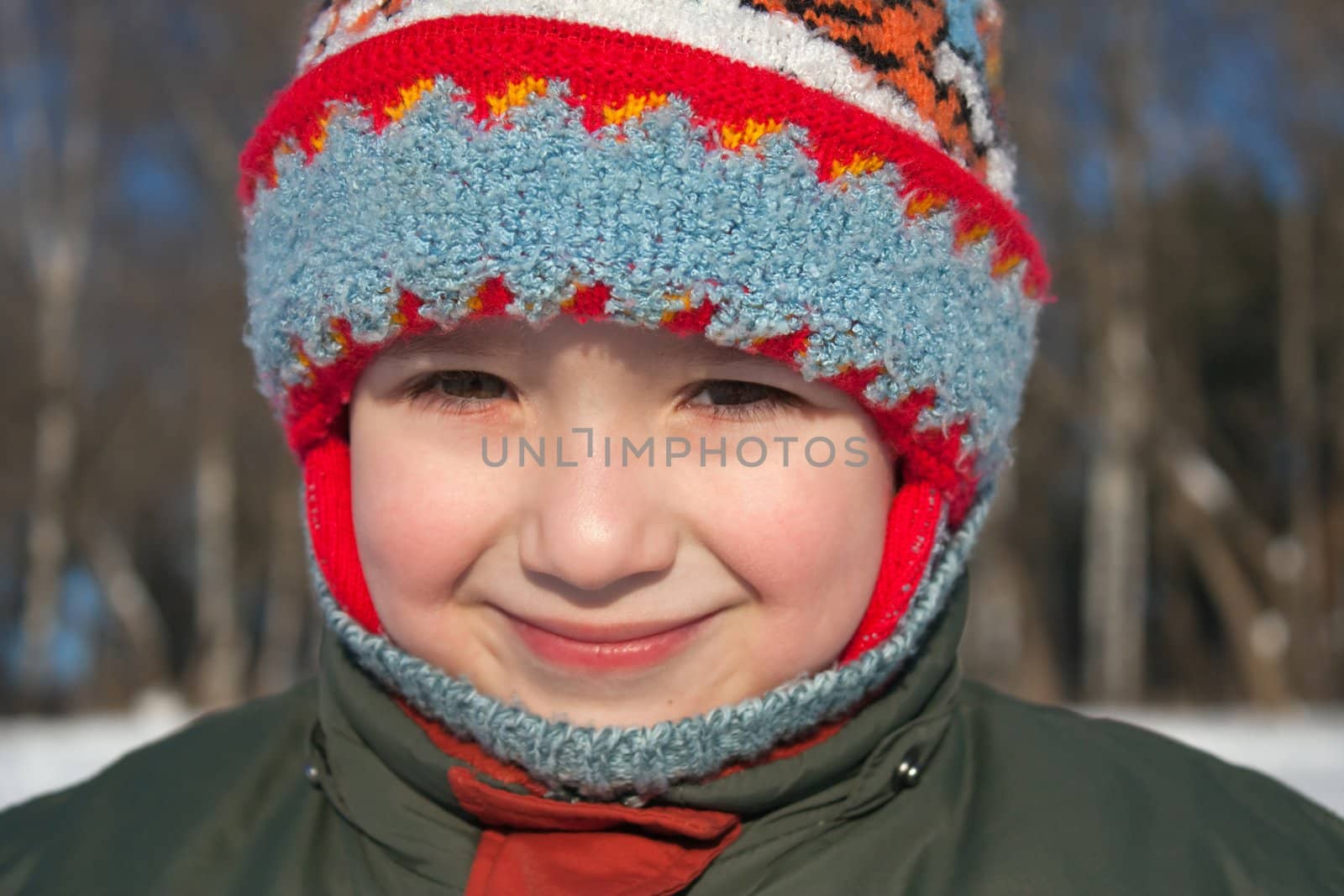 Little child smiling for happiness and fun