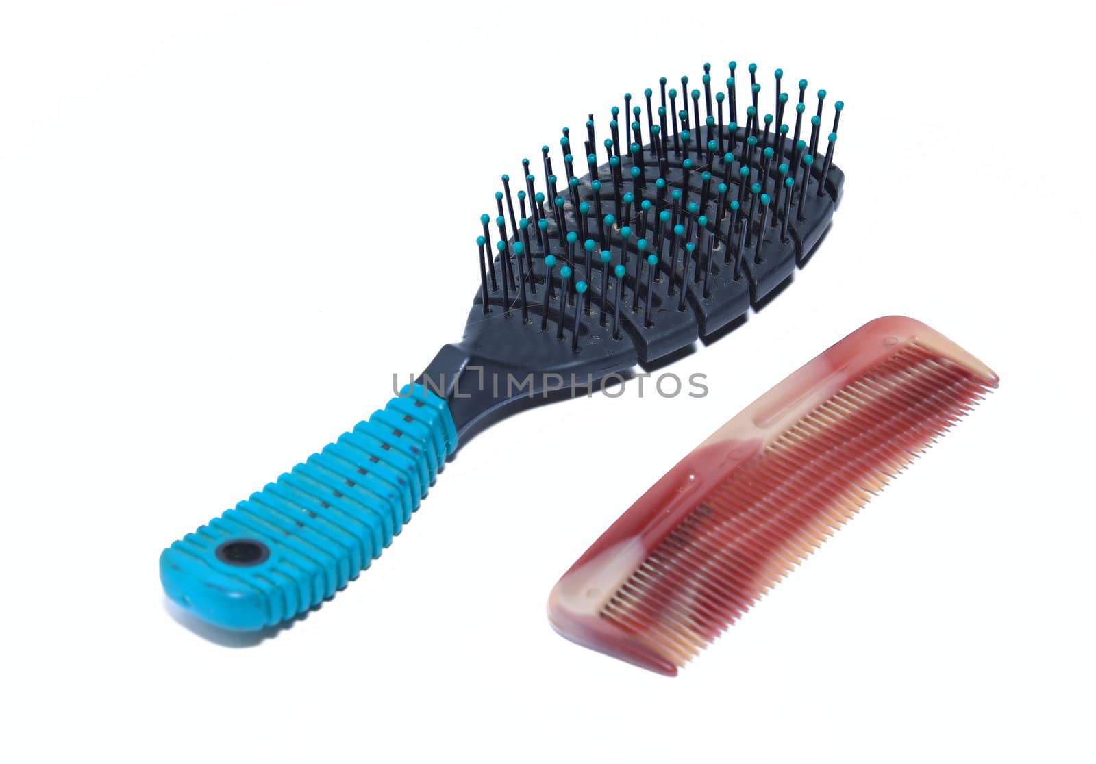 comb on white background