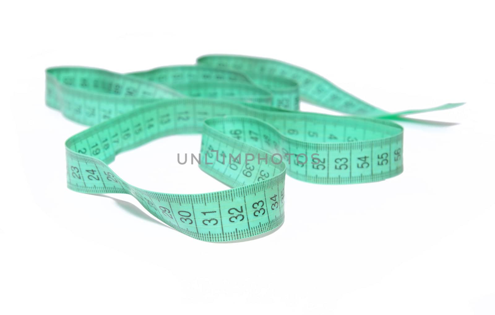 green metre on white background