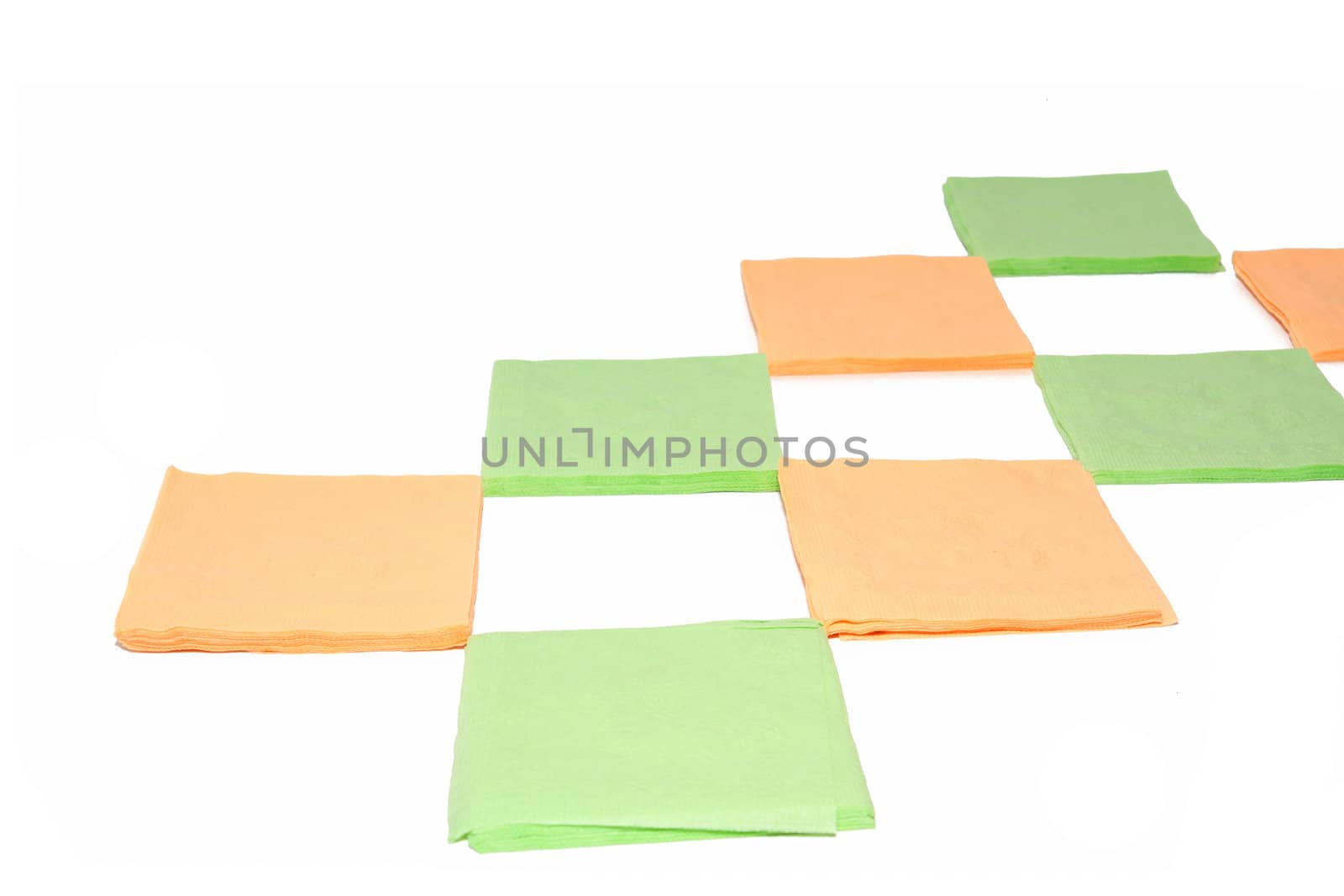 napkins on white background