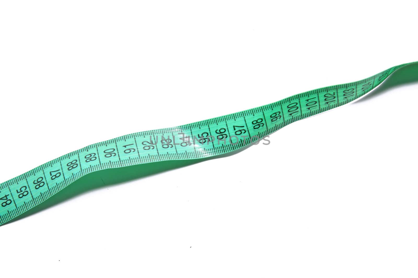 green metre on white background