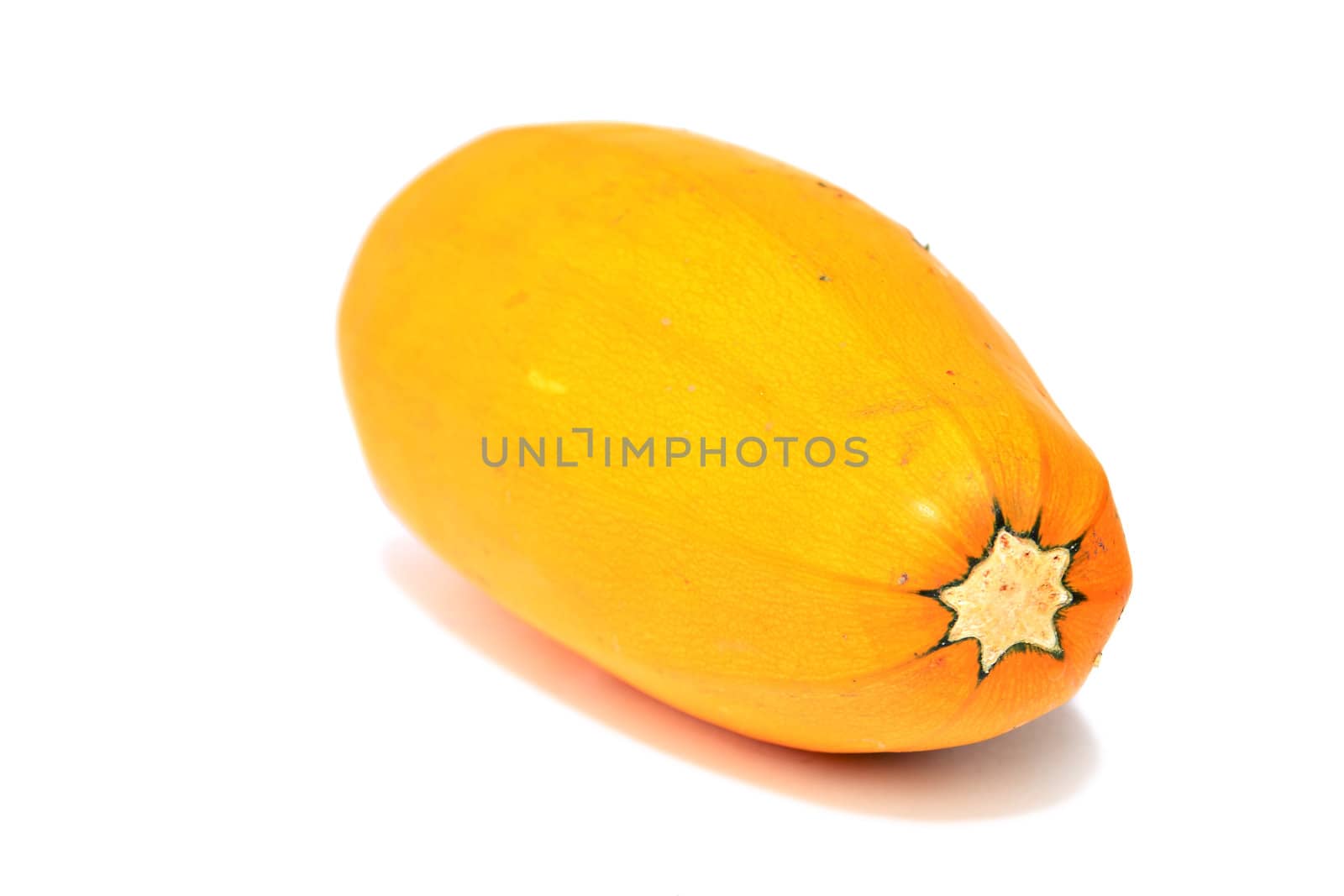 yellow squash on white background