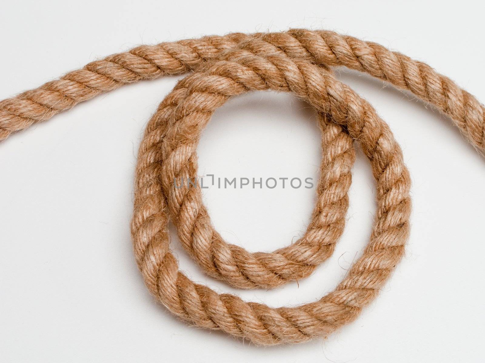 Climbing up sport rope image isolated on white