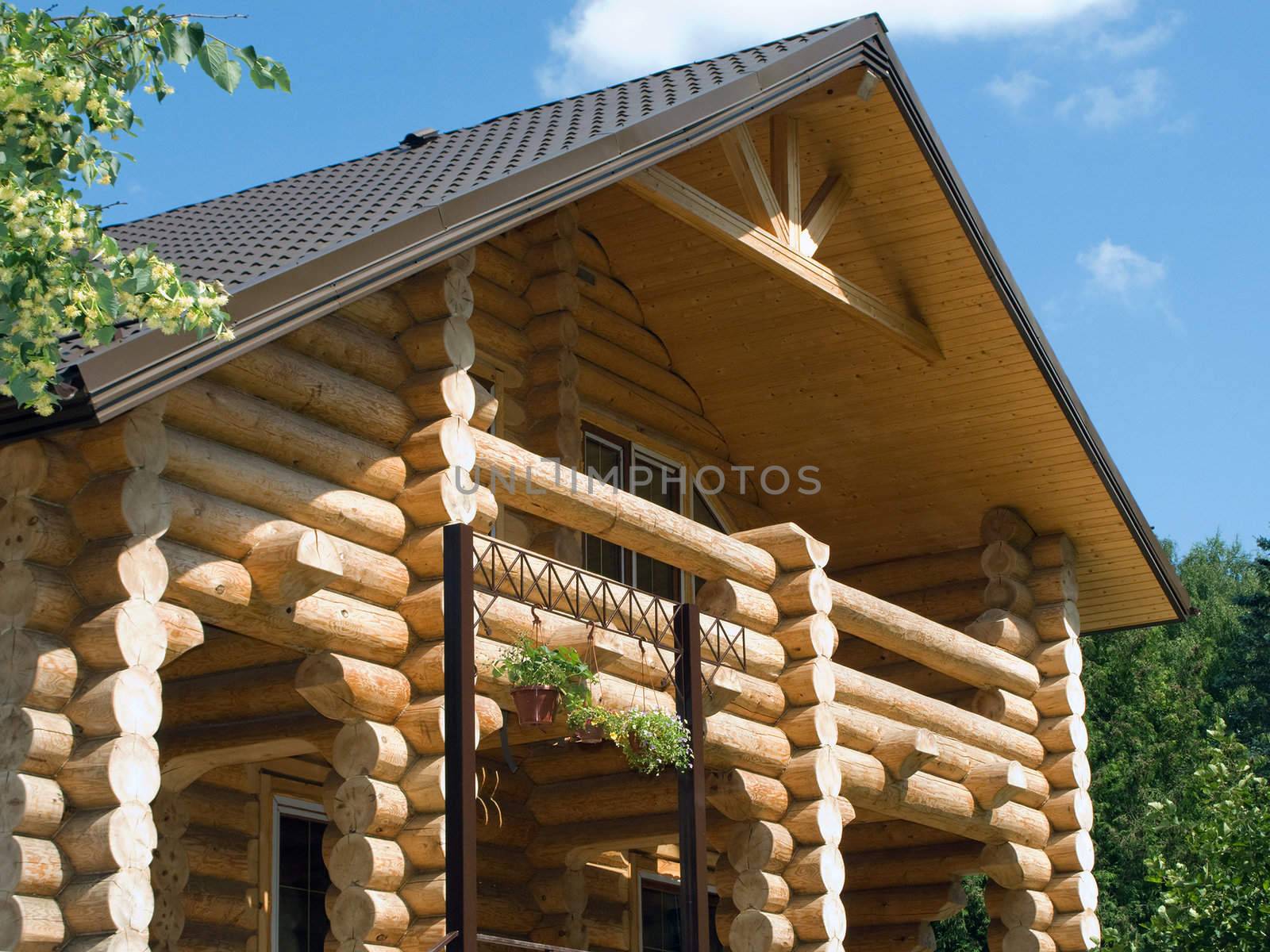 Log house structure wood building home exterior