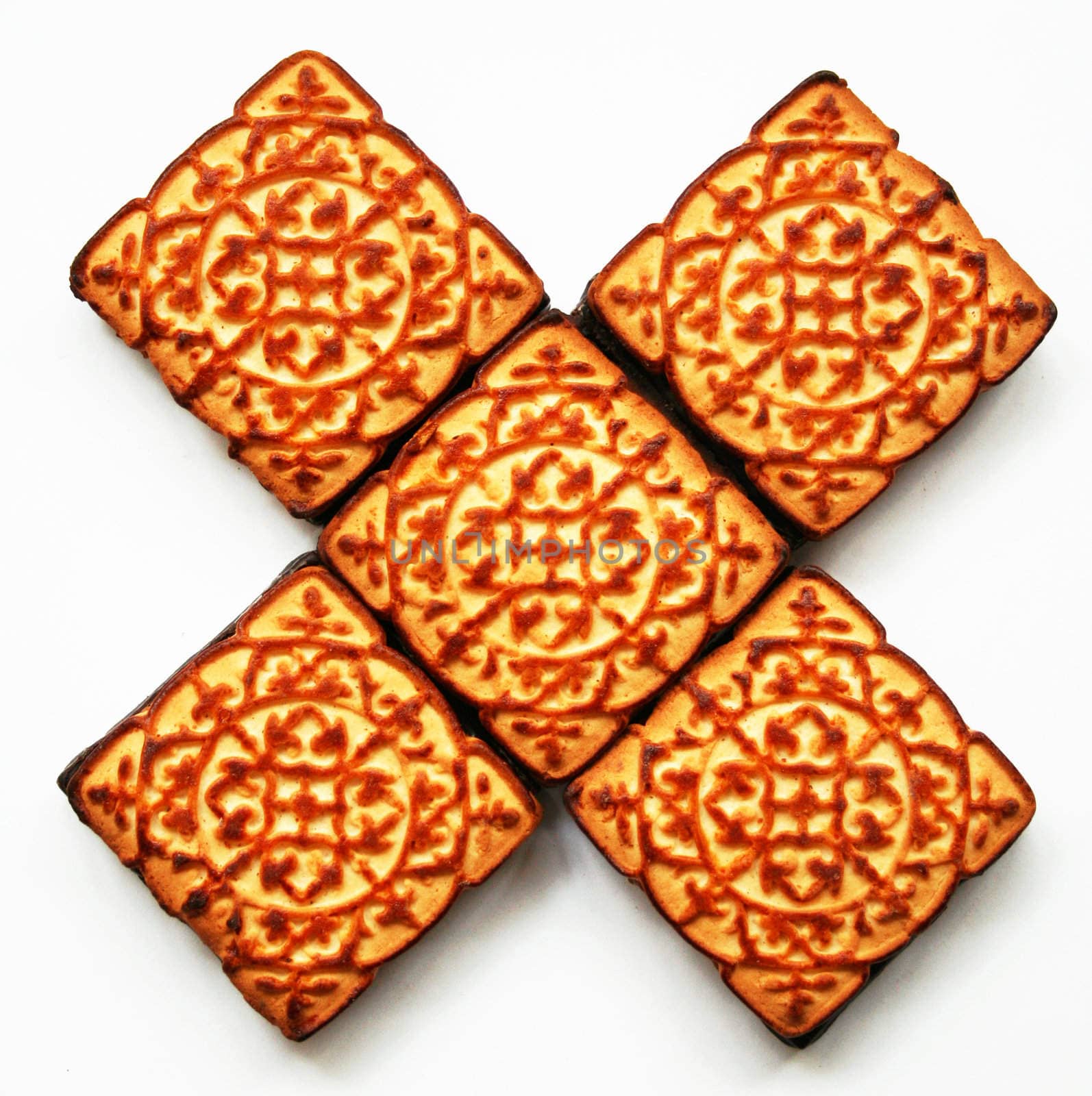Sweet cookies with chocolate can use as background 

